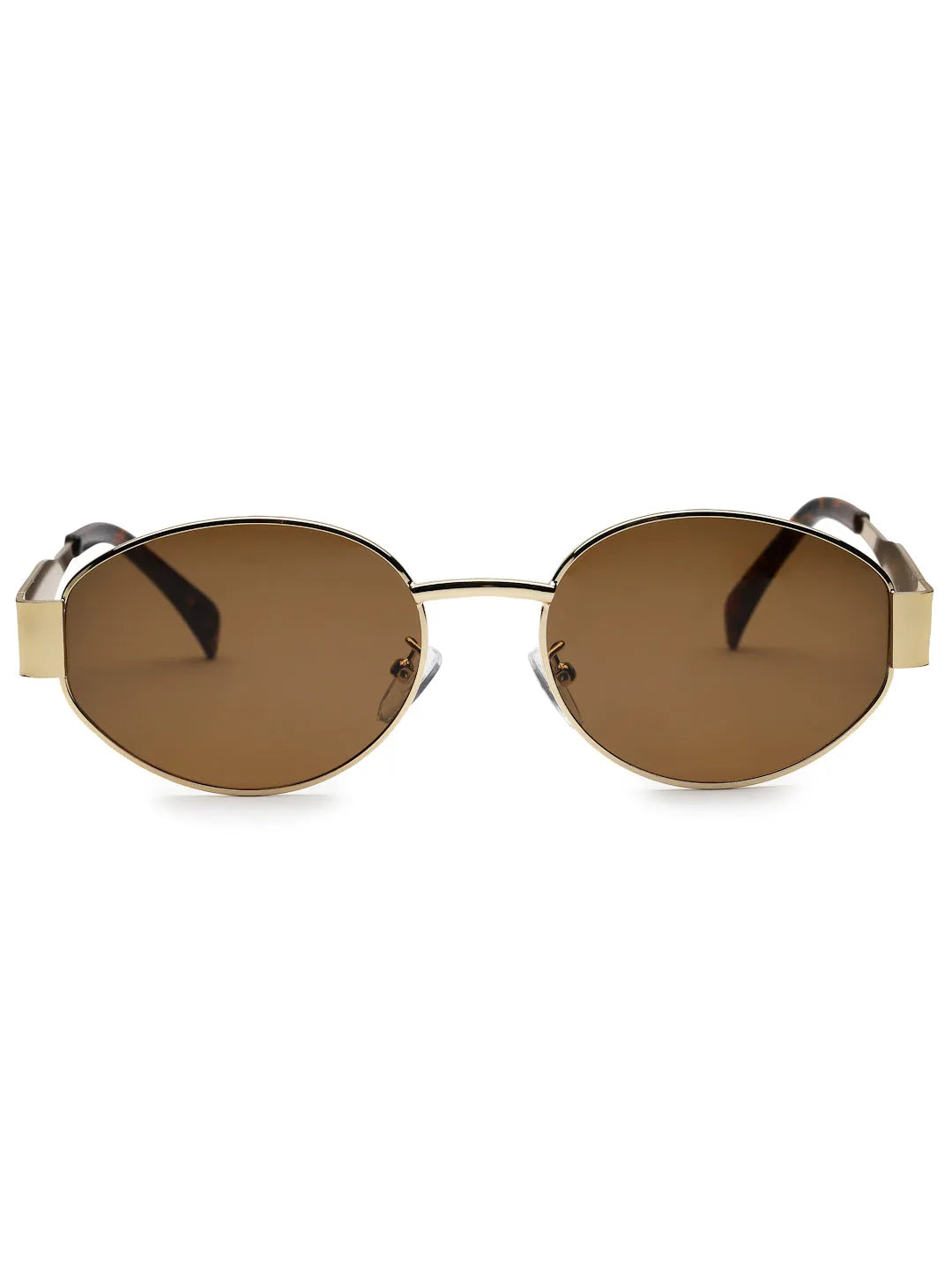 Ivory | Brown Medium Full Rim Oval Sunglasses for Women [UV-protected]