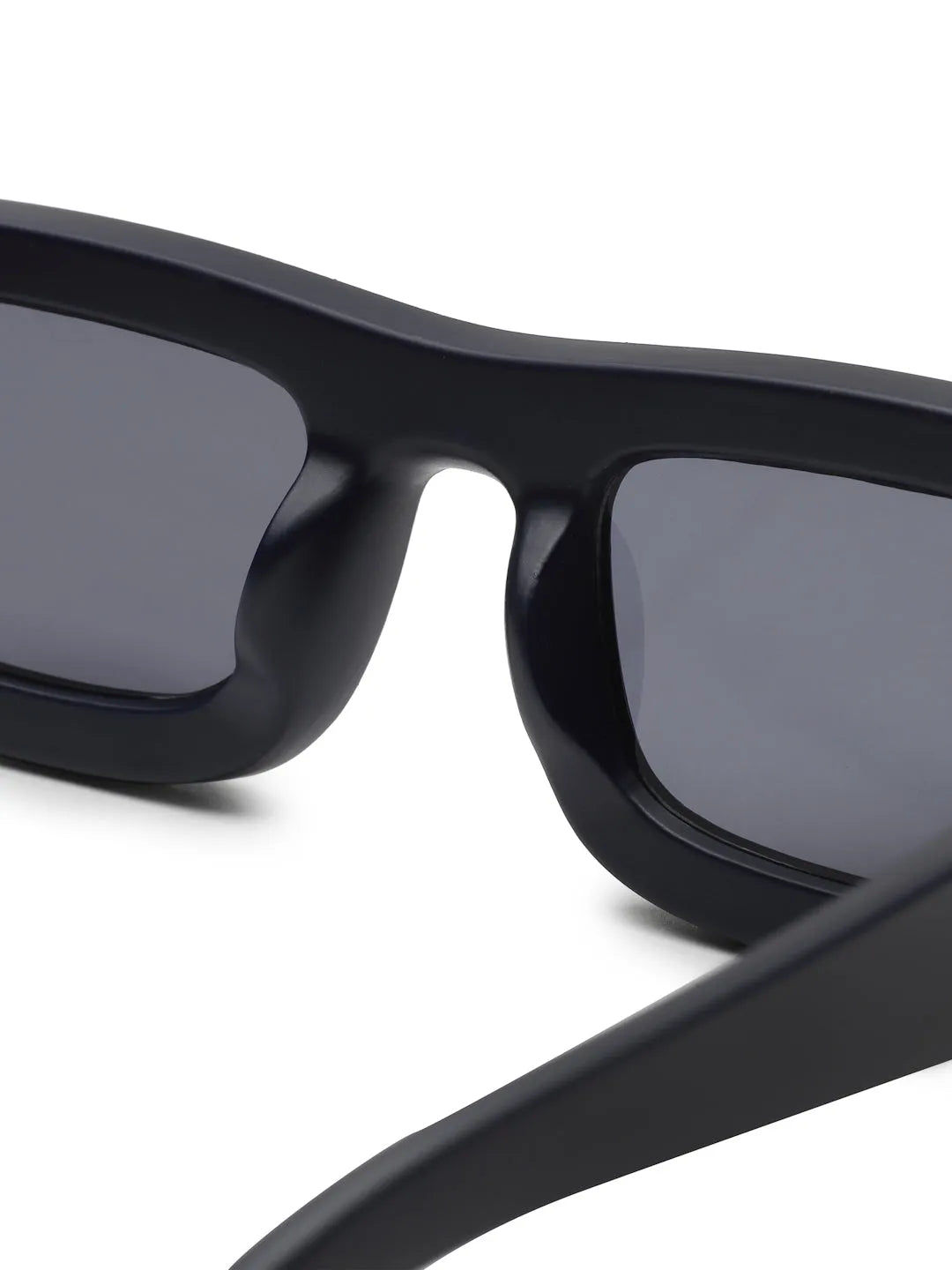 Crystix | Blue Small Full Rim Rectangle Sunglasses for Men & Women [UV-protected]