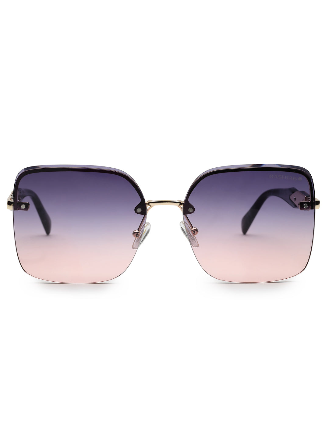 Parion | Gradient Purple & Pink Medium Full Rim Rectangle Sunglasses for Women [UV-protected]