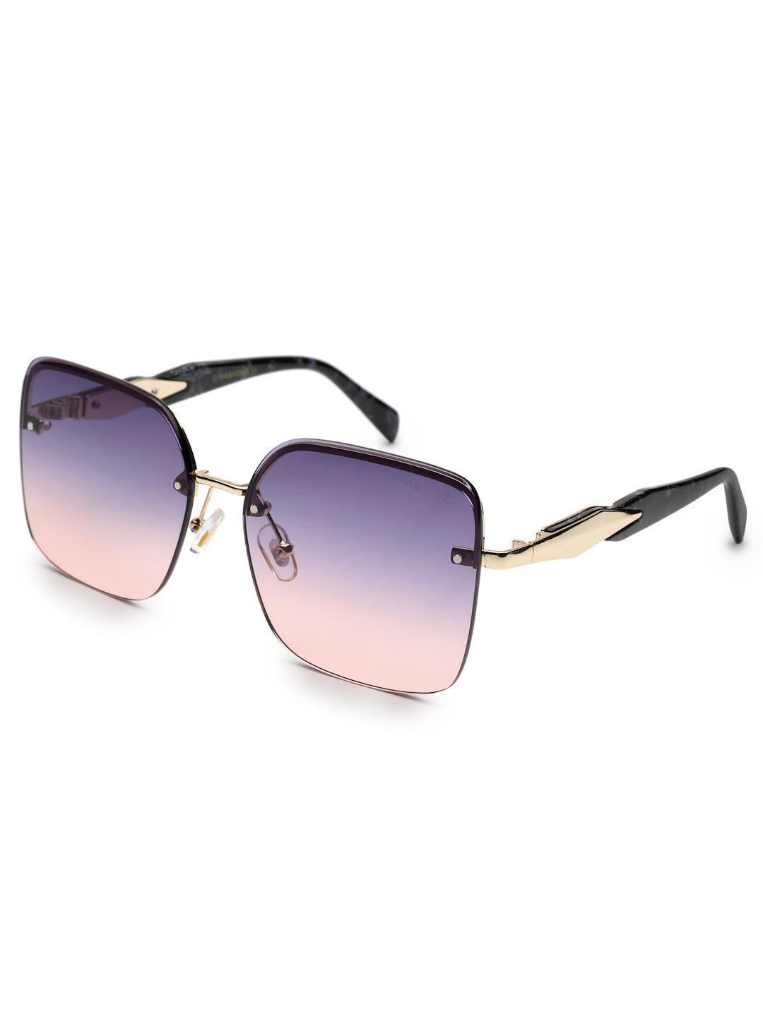 Parion | Gradient Purple & Pink Medium Full Rim Rectangle Sunglasses for Women [UV-protected]