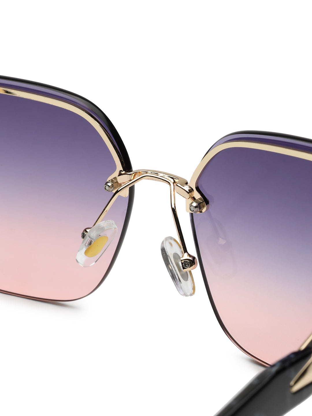 Parion | Gradient Purple & Pink Medium Full Rim Rectangle Sunglasses for Women [UV-protected]