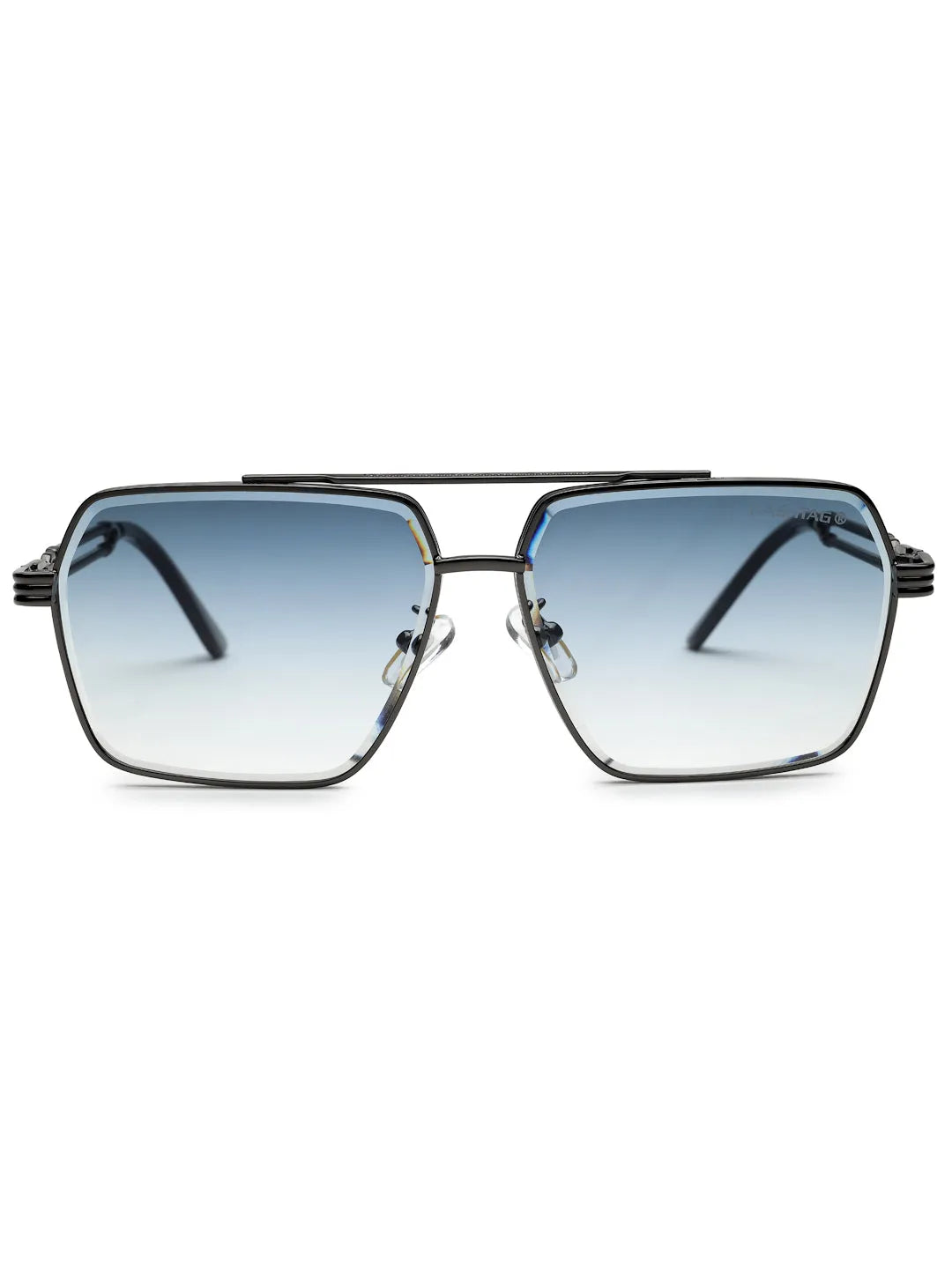 Orbital | Gradient Grey Medium Full Rim Rectangle Sunglasses for Men & Women [UV-protected]