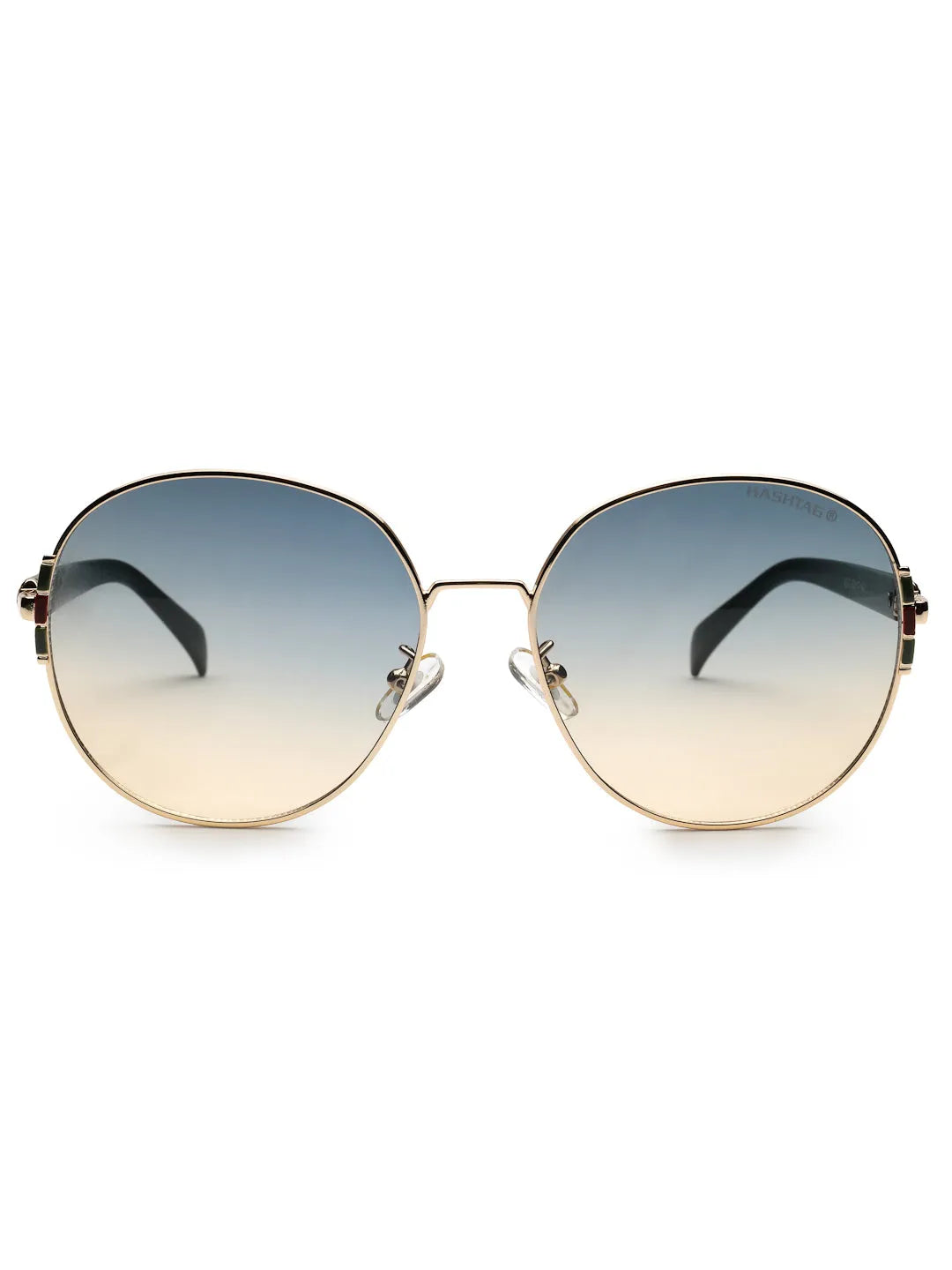 Drakon | Gradient Green Oversized Full Rim Round Sunglasses for Women [UV-protected]