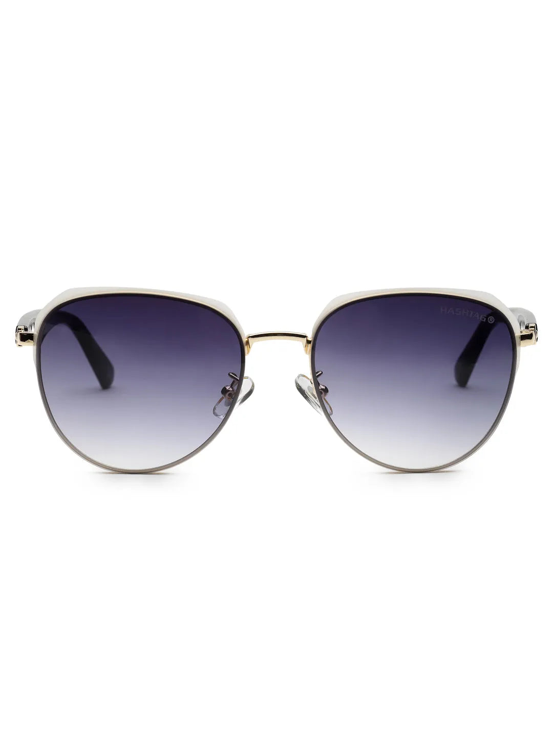 Eclipra | Gradient Grey Large Full Rim Oval Sunglasses for Women [UV-protected]