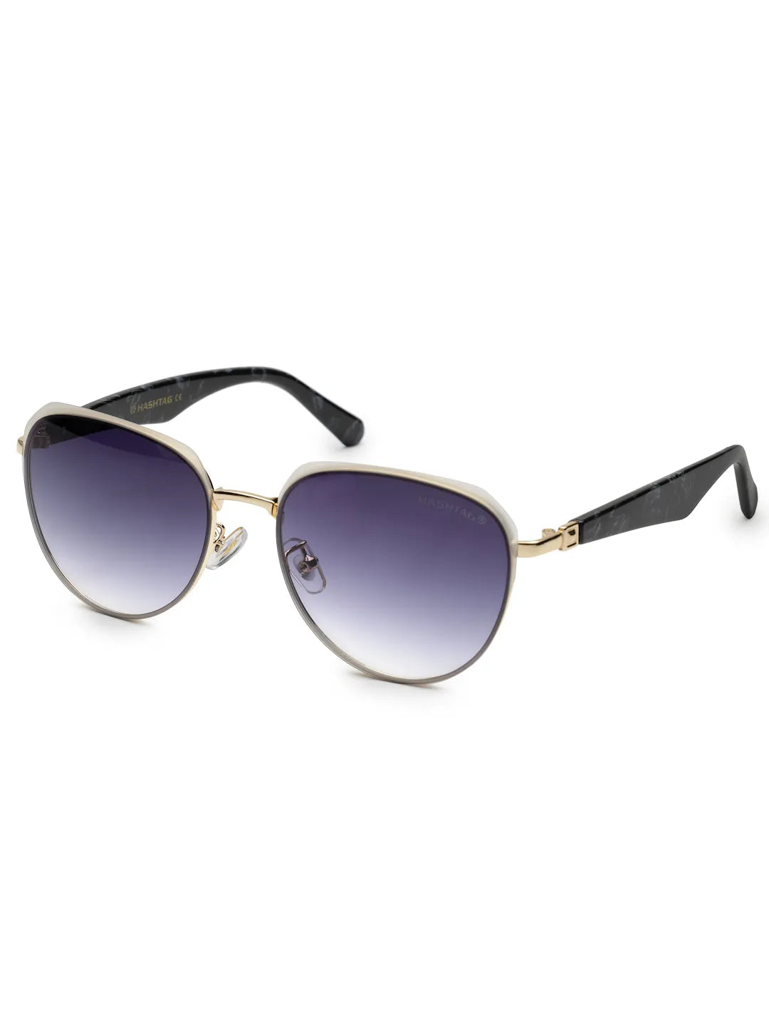 Eclipra | Gradient Grey Large Full Rim Oval Sunglasses for Women [UV-protected]