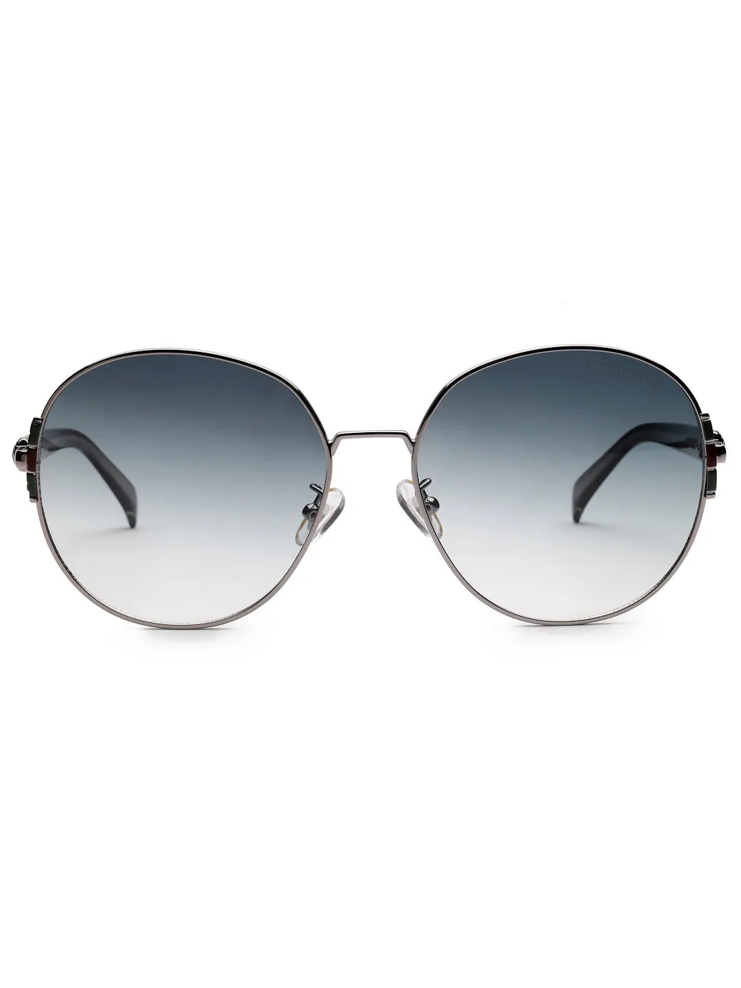 Drakon | Silver Oversized Full Rim Round Sunglasses for Women [UV-protected]