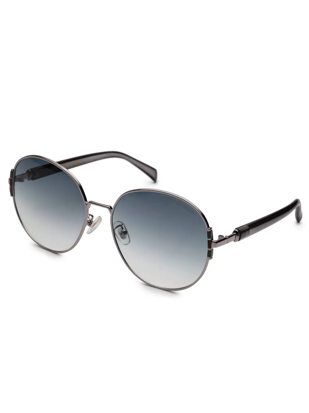 Drakon | Silver Oversized Full Rim Round Sunglasses for Women [UV-protected]
