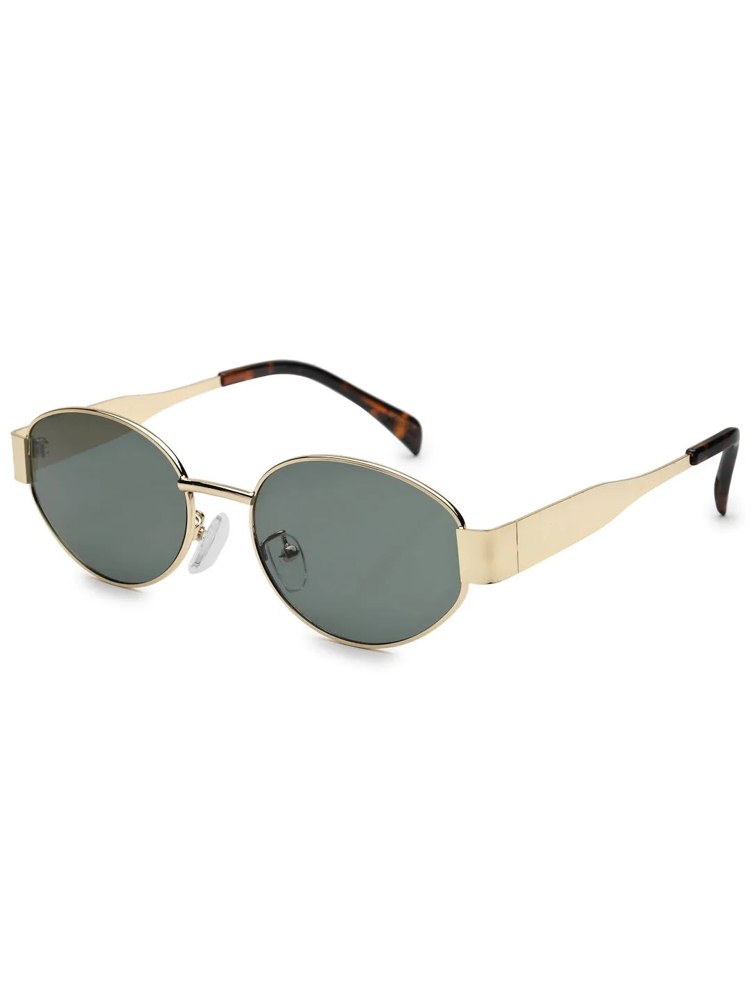 Ivory | Green Medium Full Rim Oval Sunglasses for Women [UV-protected]