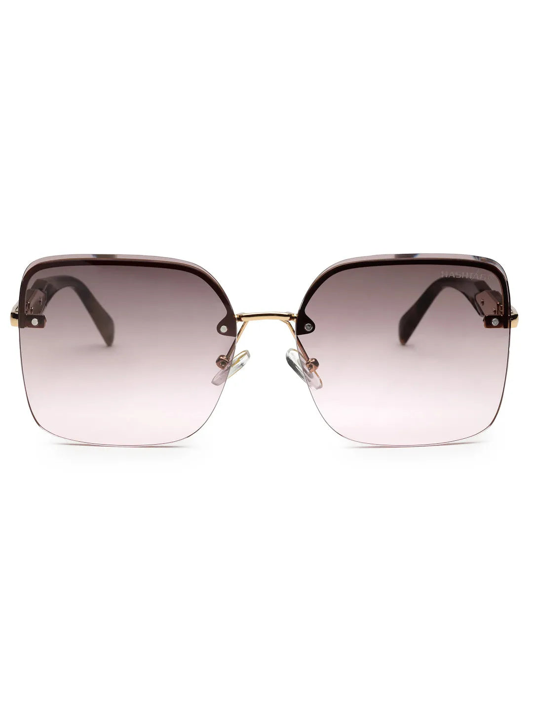 Parion | Gradient Brown & Pink Medium Full Rim Oversized Sunglasses for Women [UV-protected]