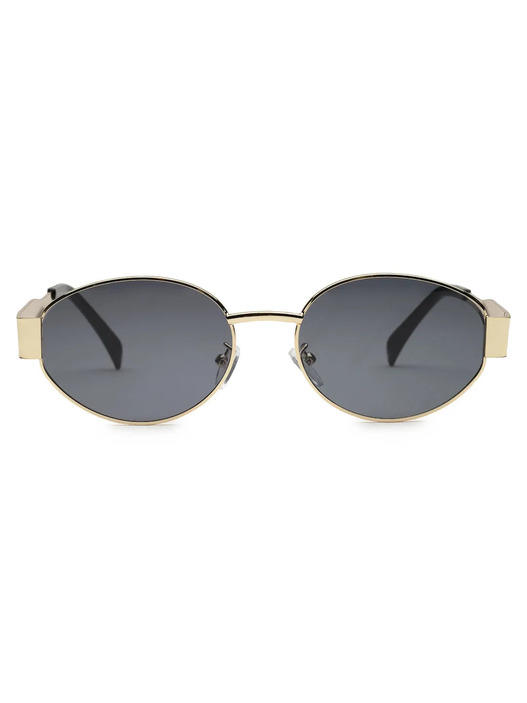 Ivory | Golden Medium Full Rim Oval Sunglasses for Women [UV-protected]