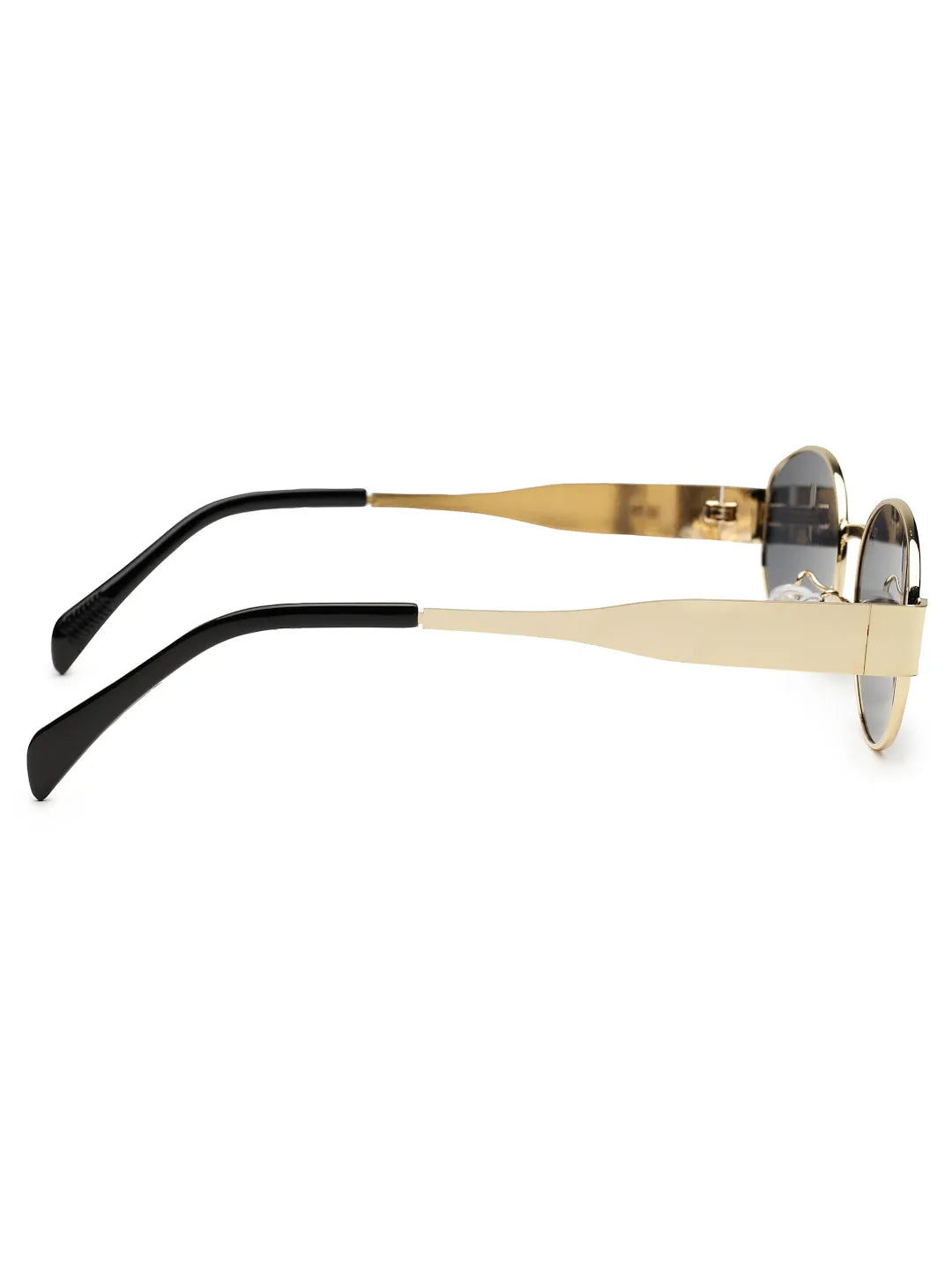 Ivory | Golden Medium Full Rim Oval Sunglasses for Women [UV-protected]
