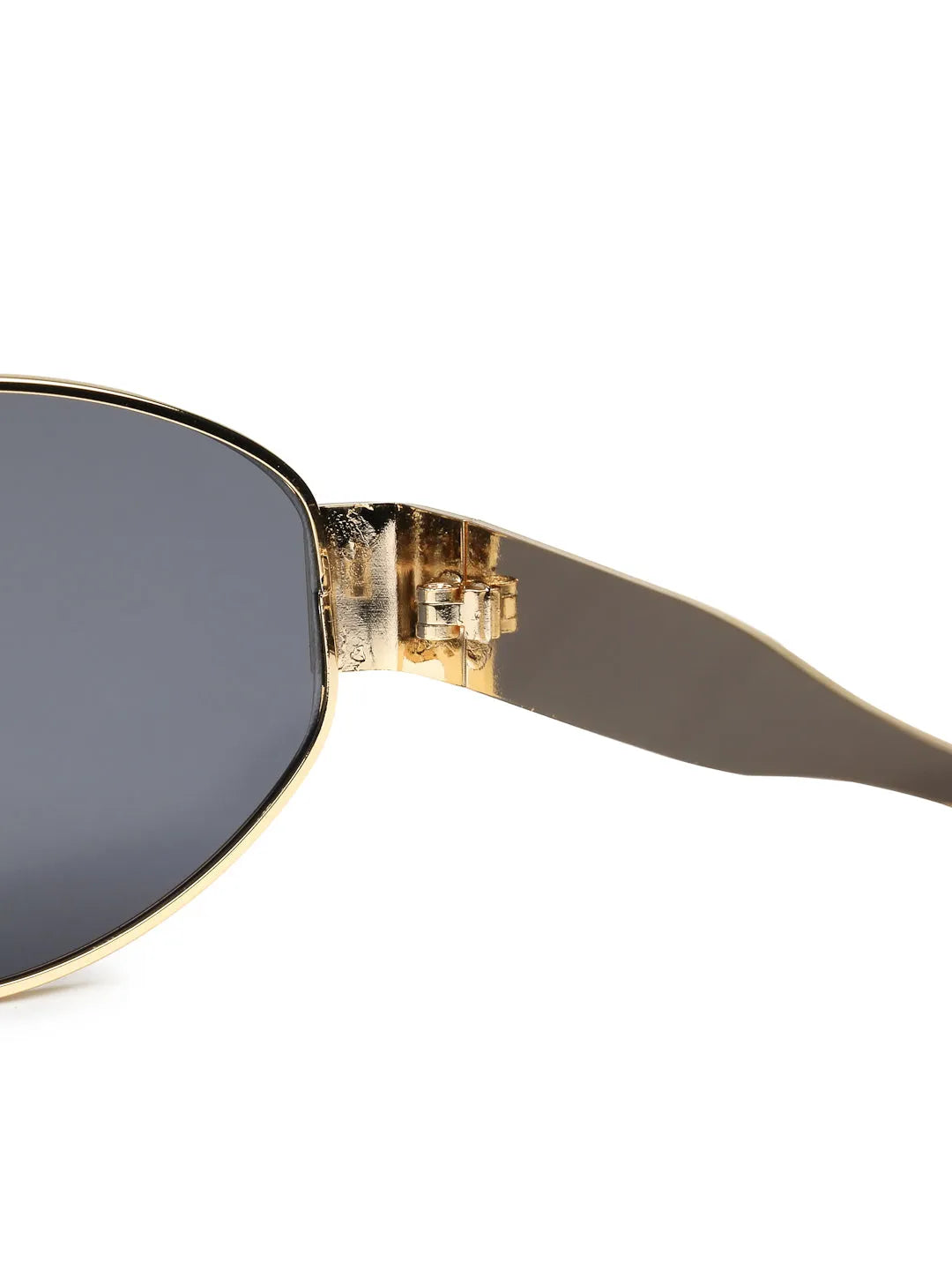 Ivory | Golden Medium Full Rim Oval Sunglasses for Women [UV-protected]