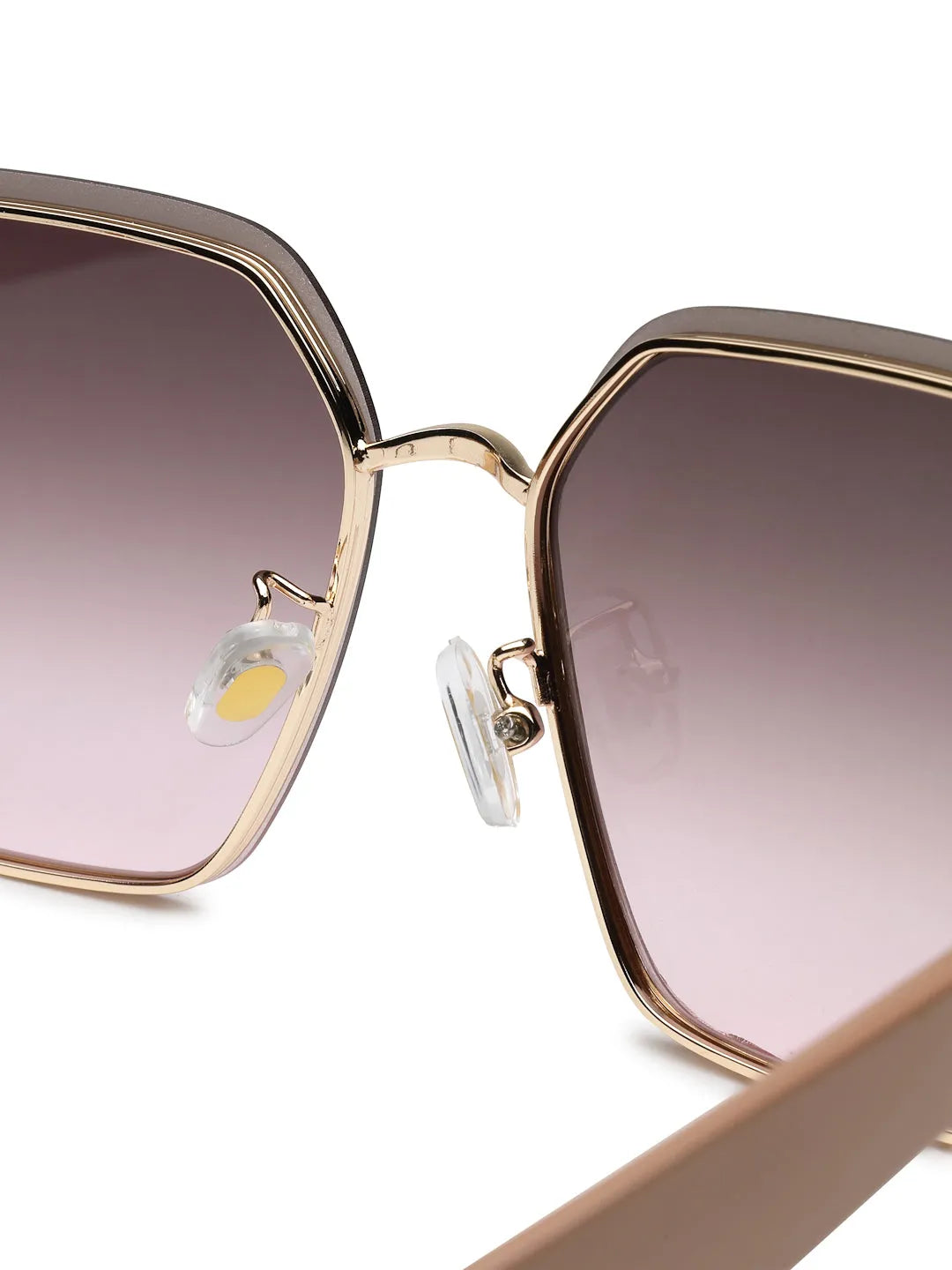 Arion | Gradient Grey & Pink Oversized Full Rim Hexagonal Sunglasses for Women [UV-protected]