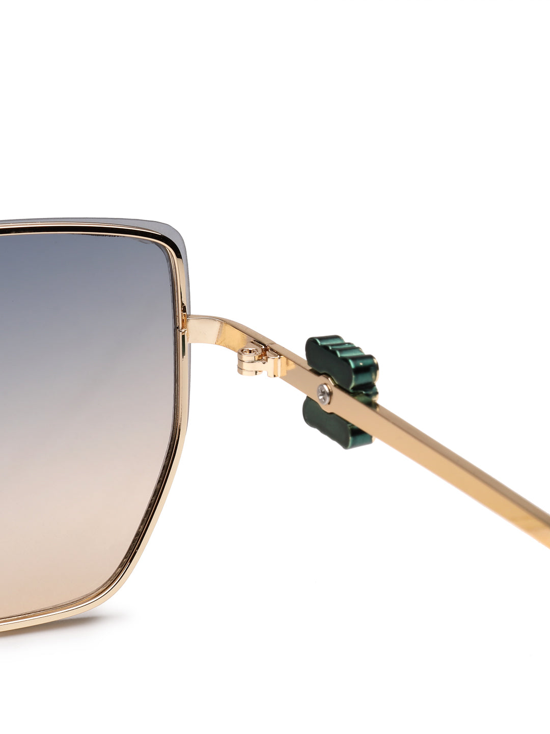 Nebular | Gradient Green Medium Full Rim Rectangle Sunglasses for Women [UV-protected]