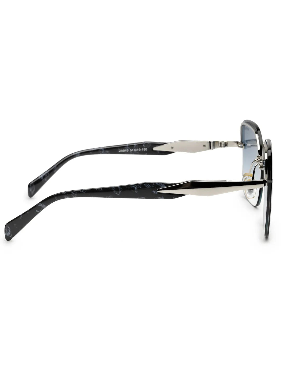 Parion | Gradient Black and Silver Medium Full Rim Oversized Sunglasses for Women [UV-protected]