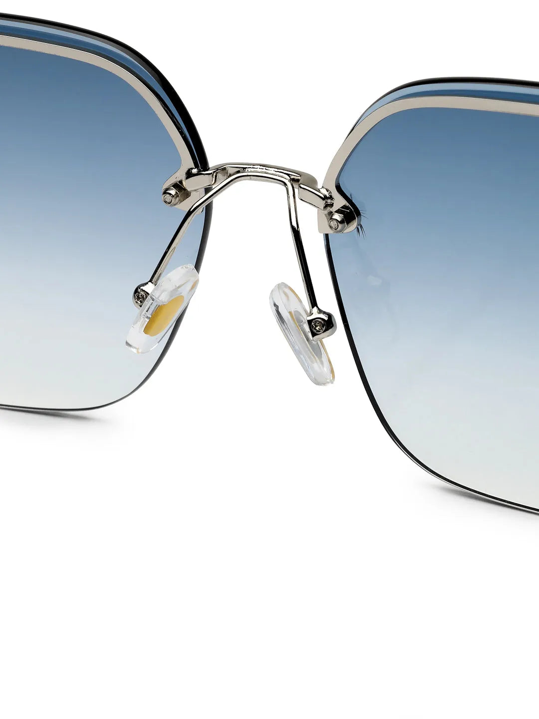 Parion | Gradient Black and Silver Medium Full Rim Oversized Sunglasses for Women [UV-protected]