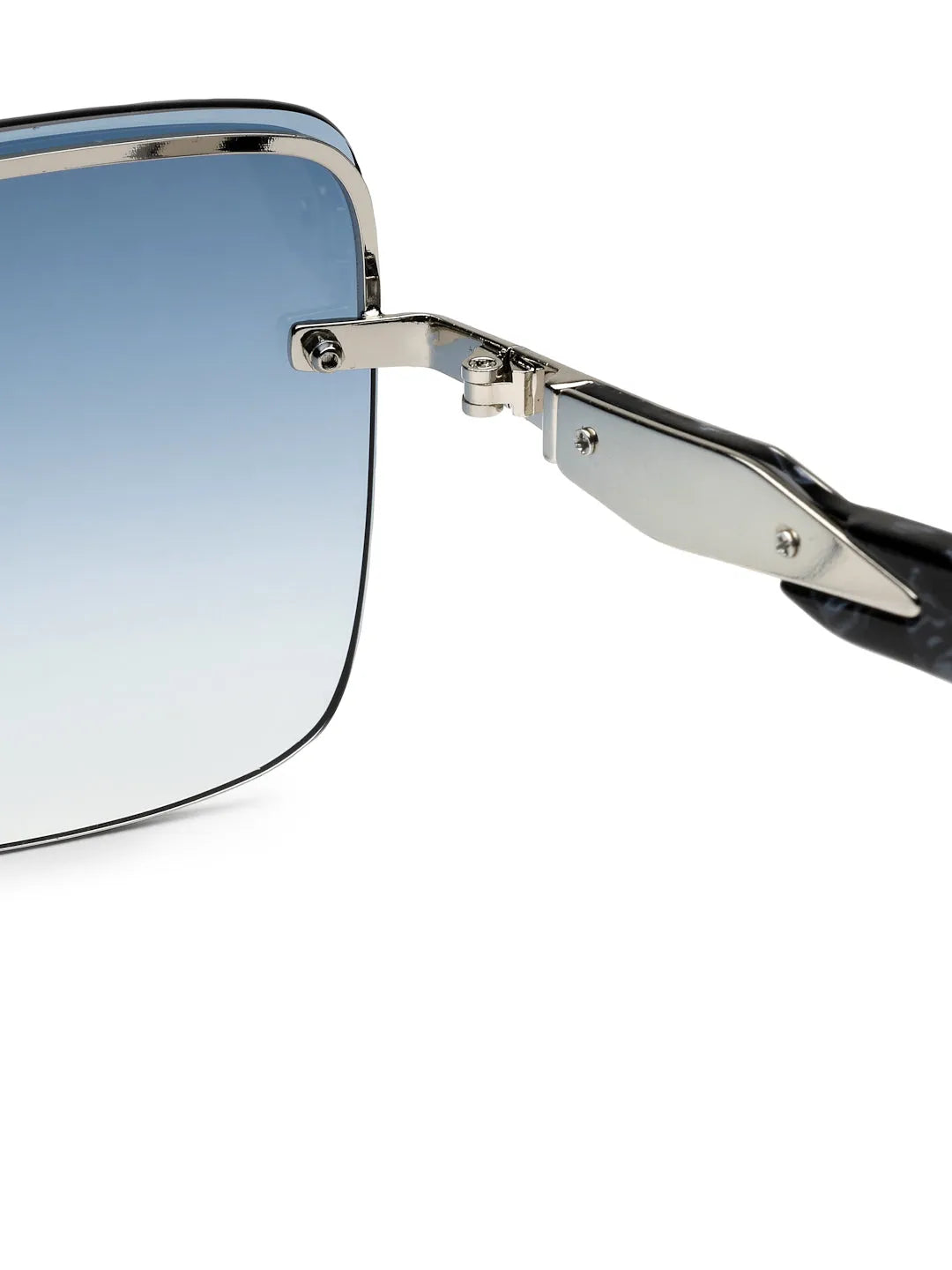 Parion | Gradient Black and Silver Medium Full Rim Oversized Sunglasses for Women [UV-protected]
