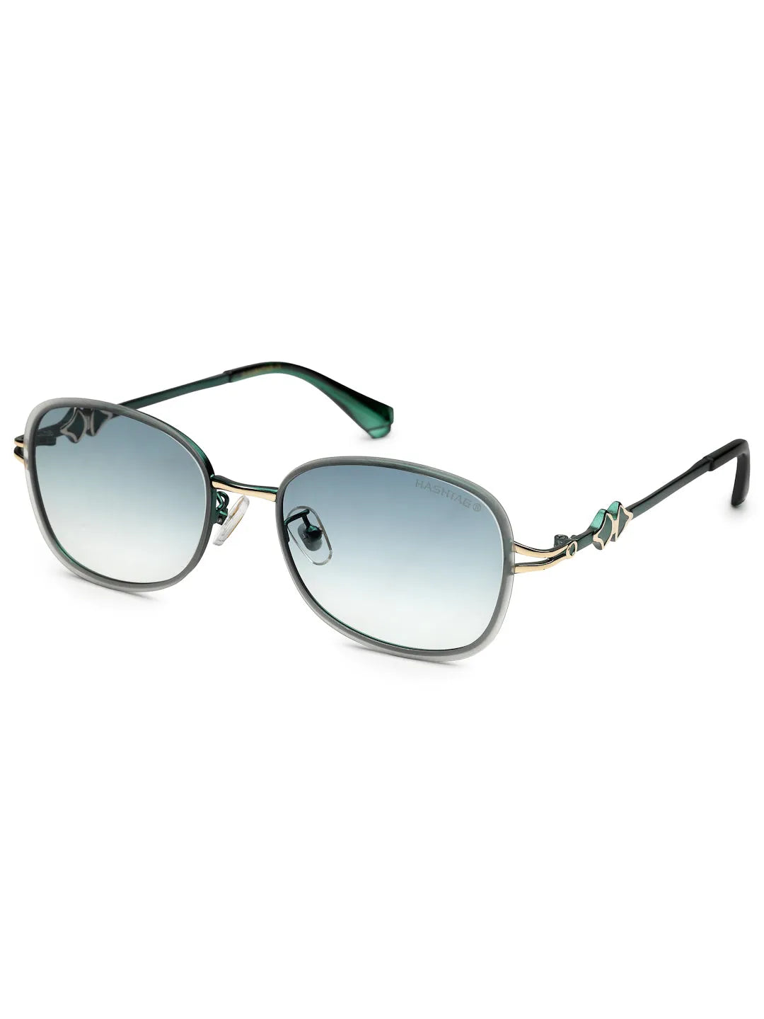 Crypta | Green Medium Full Rim Oval Sunglasses for Women [UV-protected]