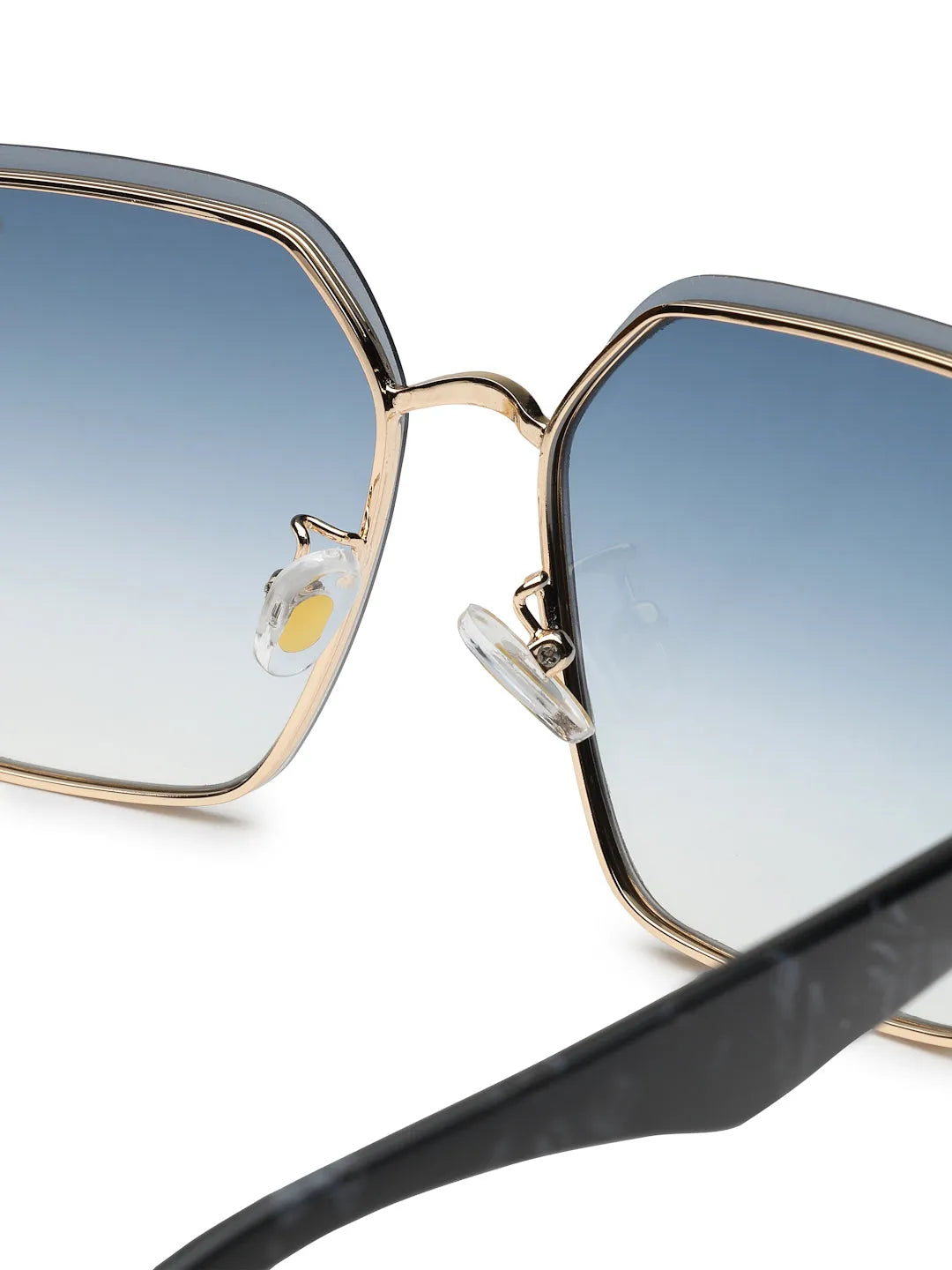 Arion | Gradient Grey Oversized Full Rim Hexagonal Sunglasses for Women [UV-protected]