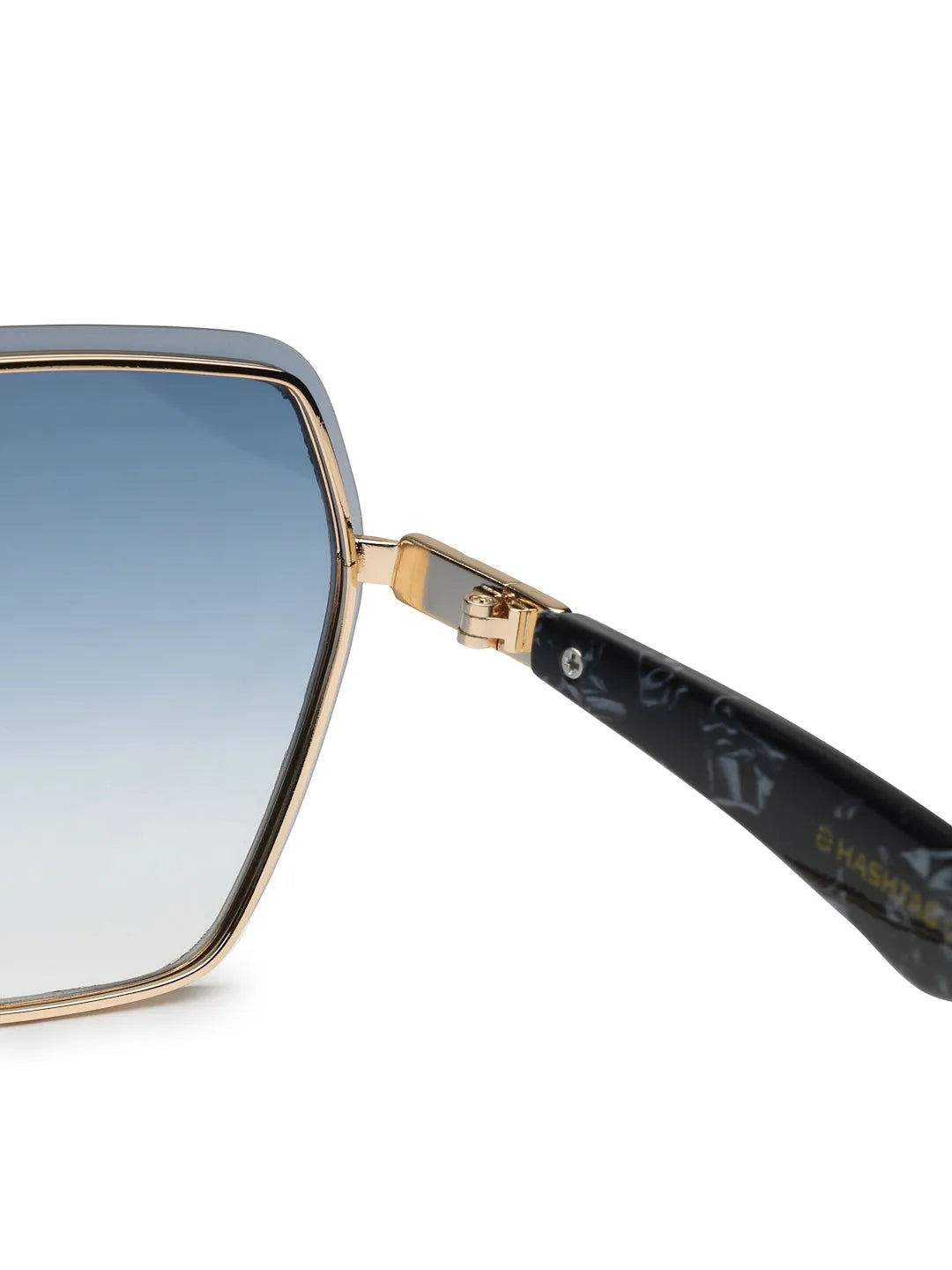 Arion | Gradient Grey Oversized Full Rim Hexagonal Sunglasses for Women [UV-protected]
