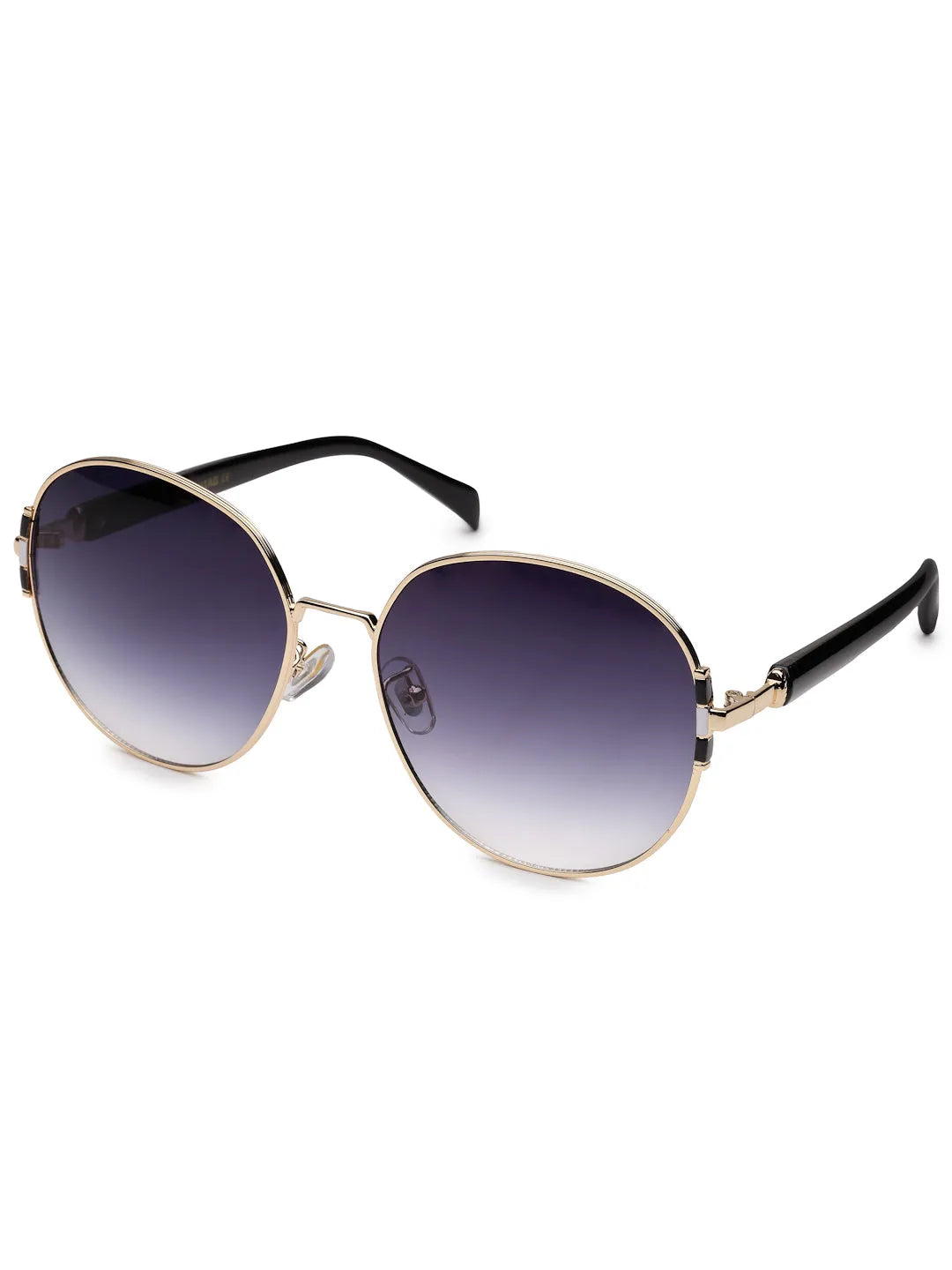 Drakon | Gradient Purple Oversized Full Rim Round Sunglasses for Women [UV-protected]