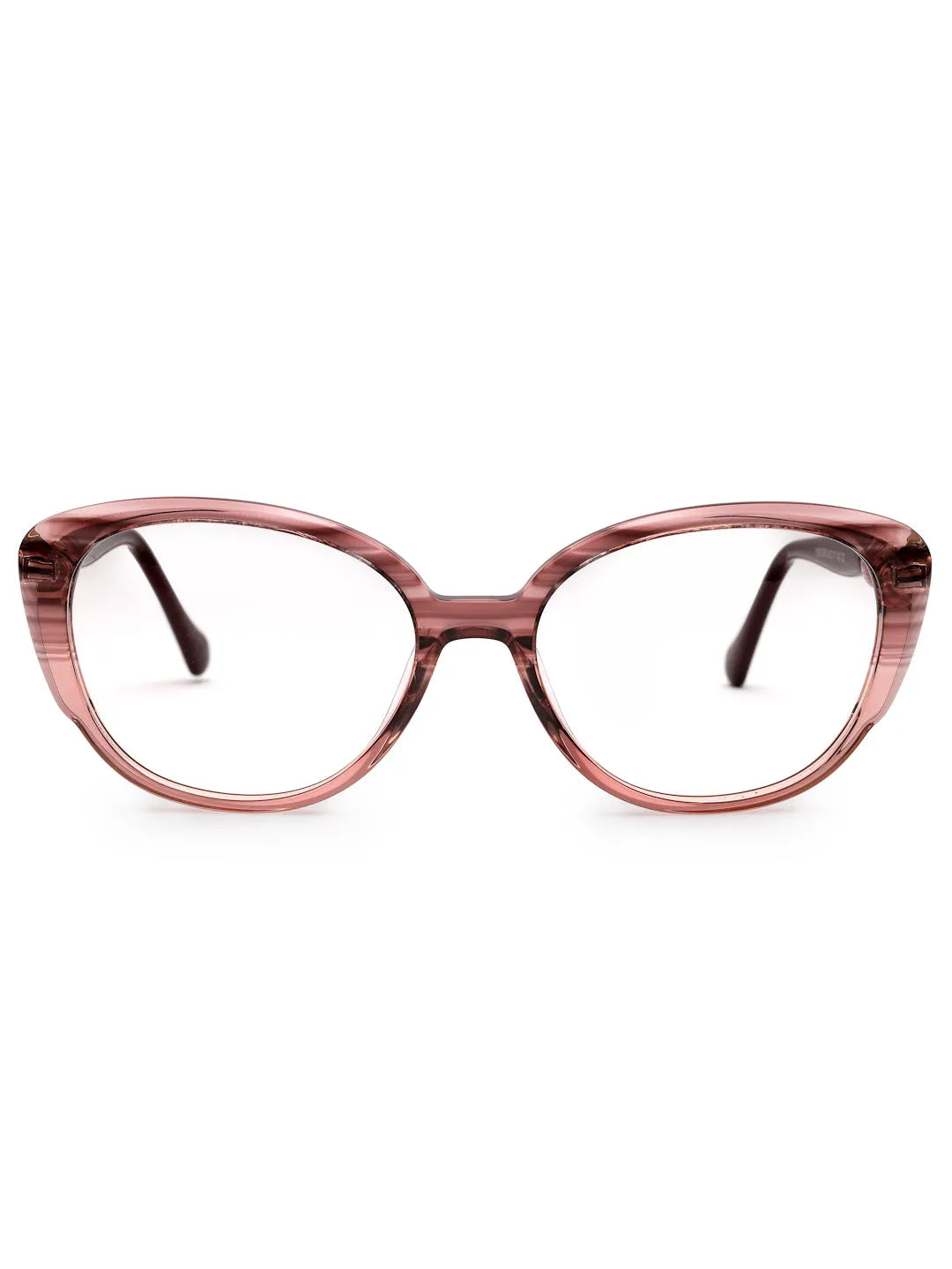 Fluxion | Light Reddish Brown Medium Full Rim Cat Eye with Spring Hinges Eyeglasses for Women [Demo Lens]