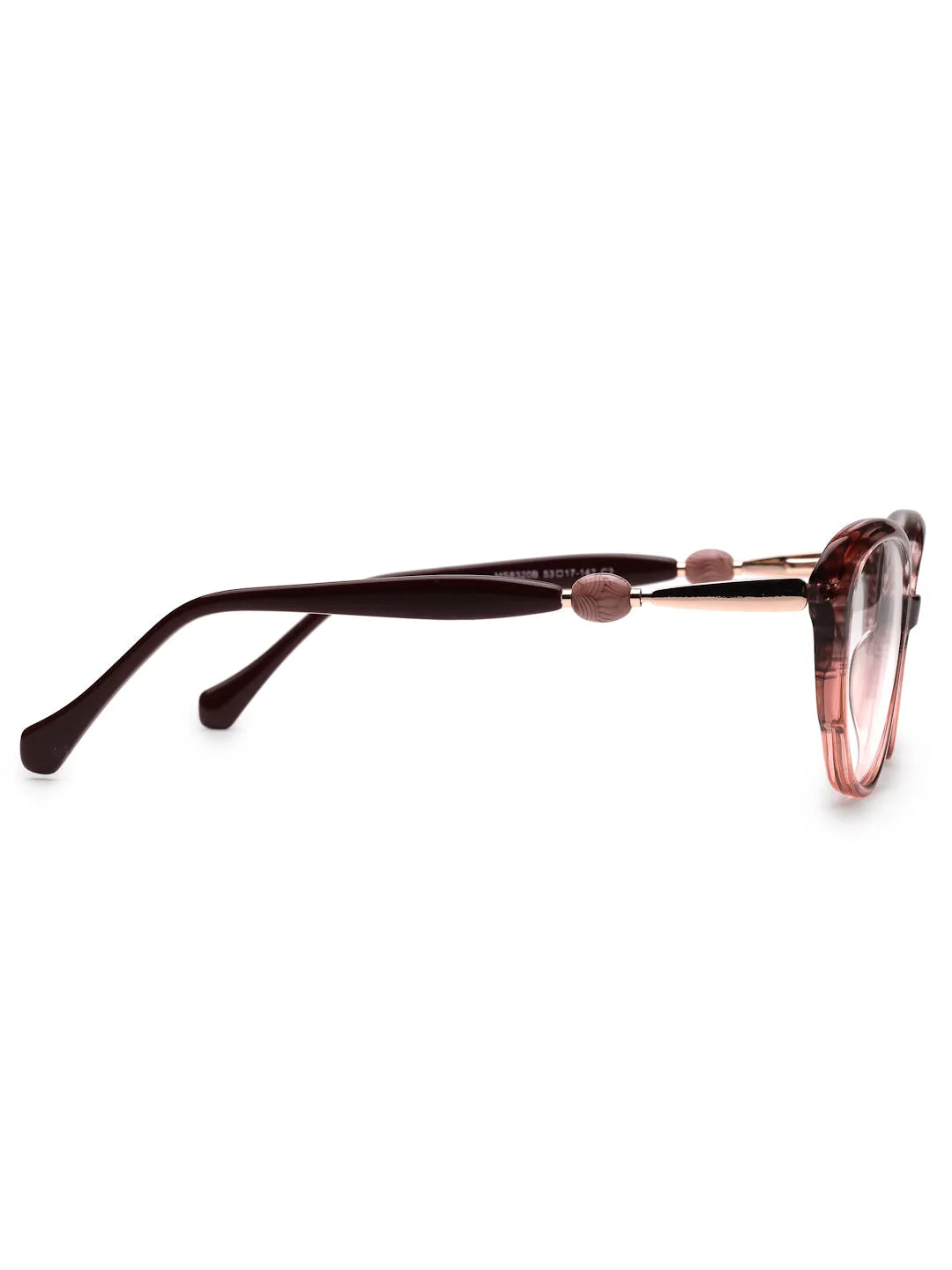 Fluxion | Light Reddish Brown Medium Full Rim Cat Eye with Spring Hinges Eyeglasses for Women [Demo Lens]