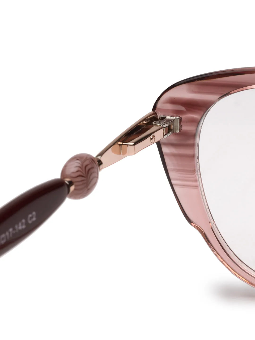 Fluxion | Light Reddish Brown Medium Full Rim Cat Eye with Spring Hinges Eyeglasses for Women [Demo Lens]