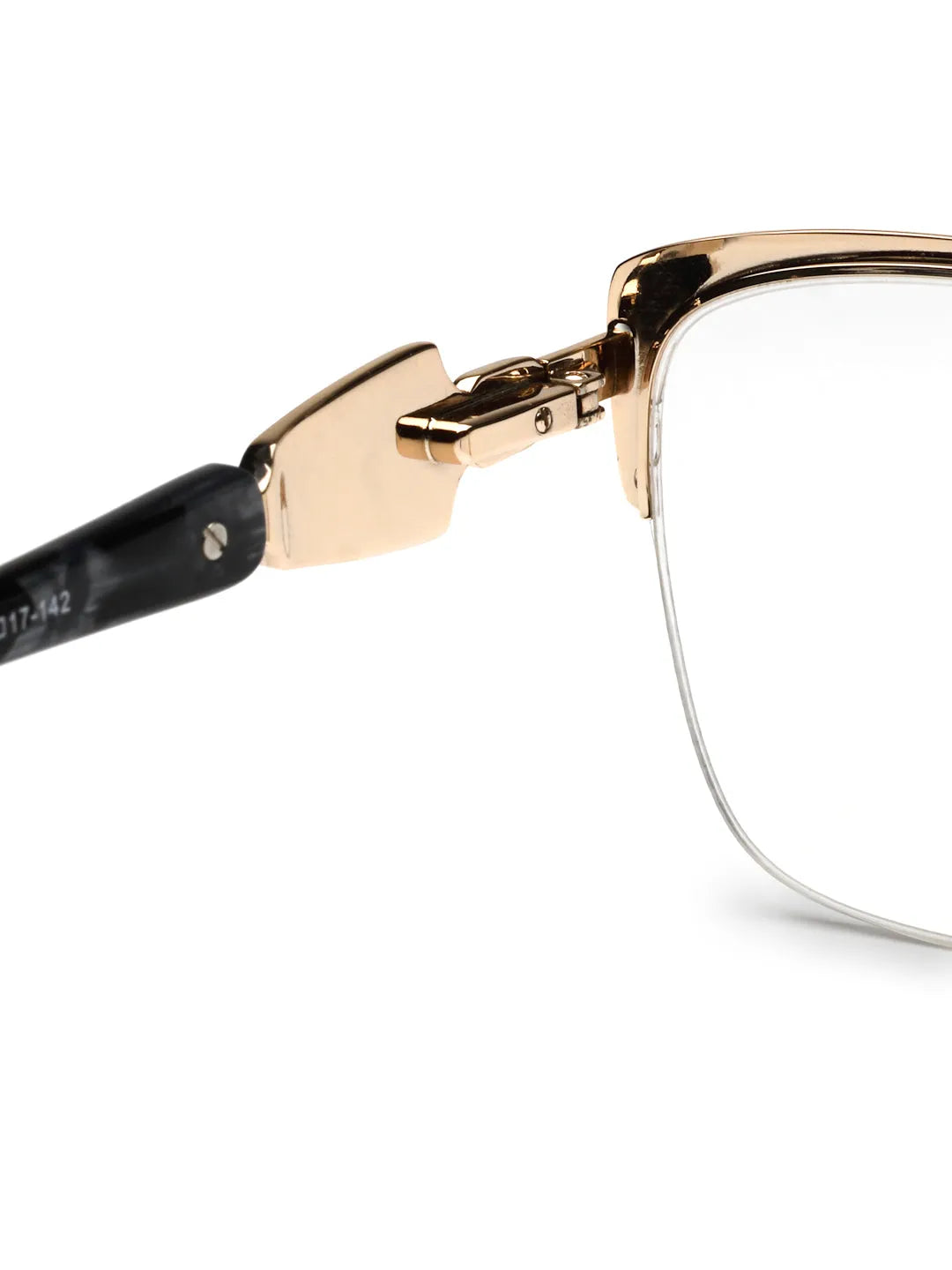 Luxury | Black Medium Half Rim Cateye Eyeglasses for Women [Demo Lens]