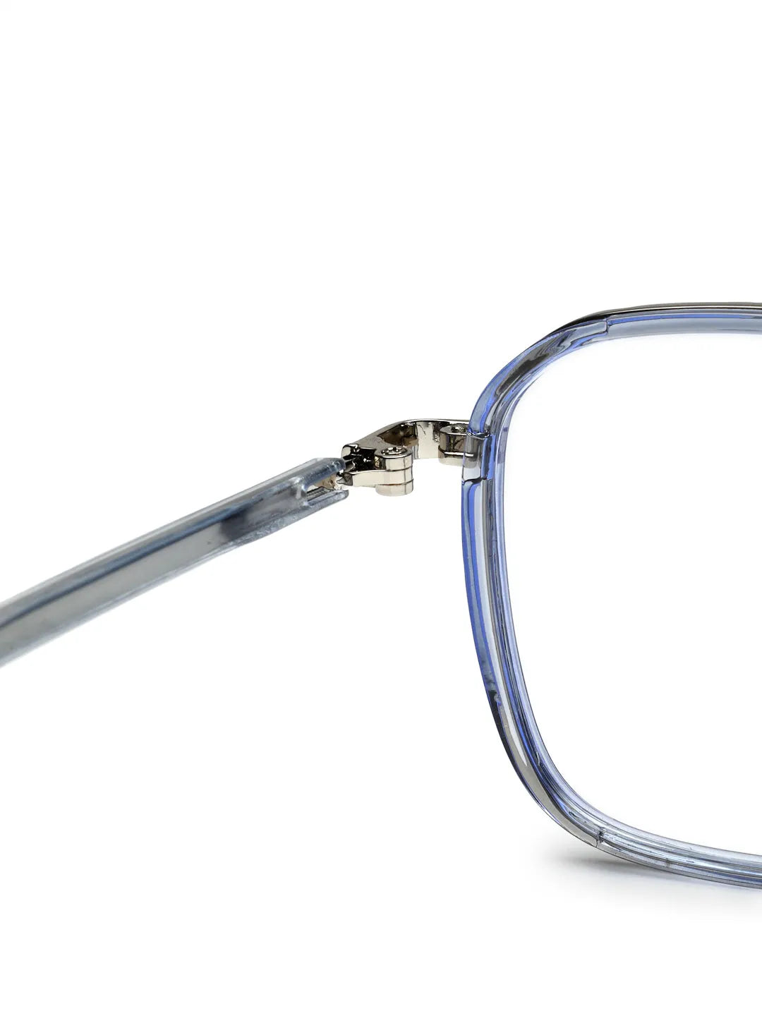Cryonix | Silver Grey Medium Full Rim Square with Lock Side Hinges Eyeglasses for Men & Women [Demo Lens]