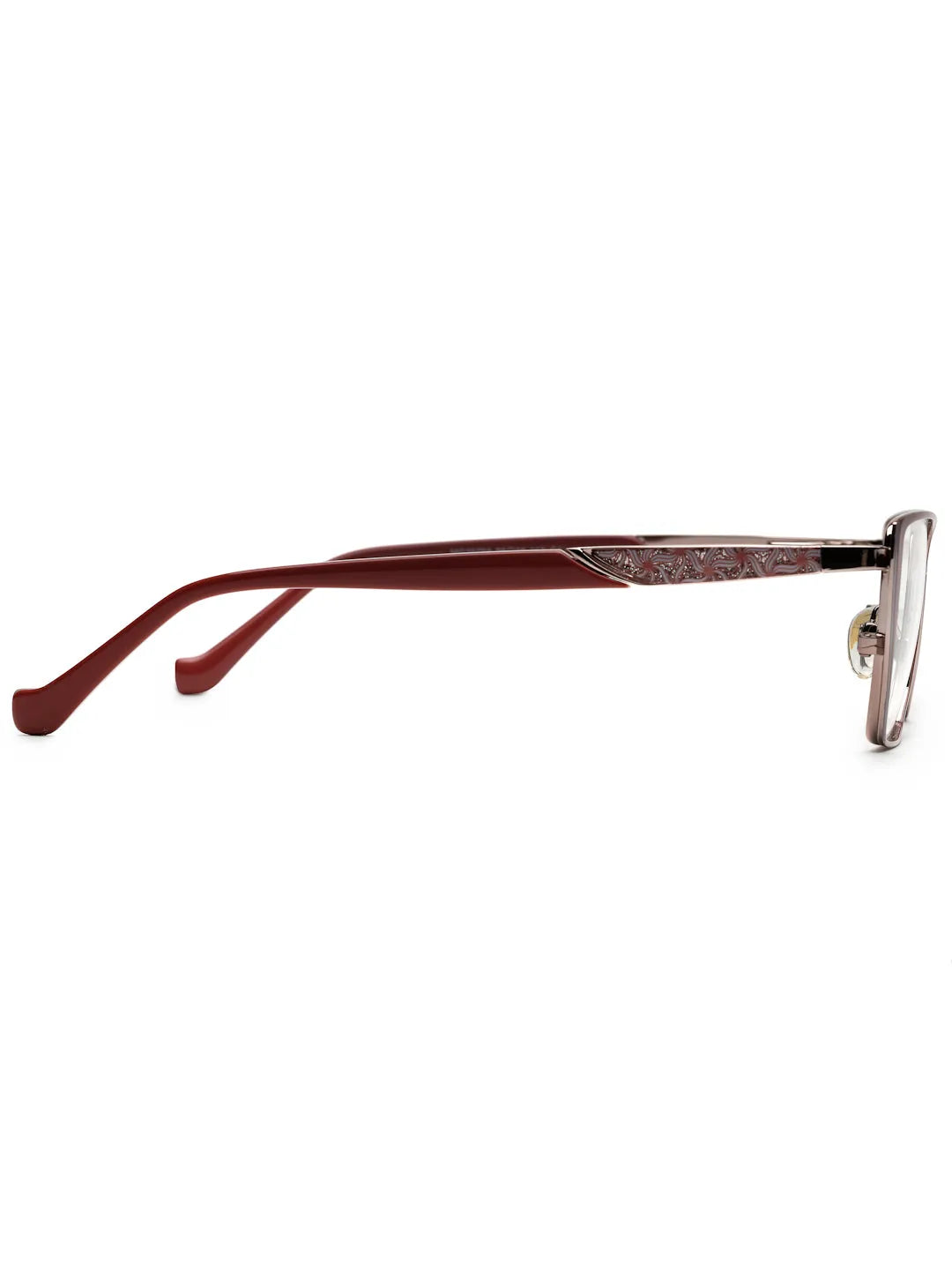 Luxury | Brown-Grey Medium Full Rim Square Eyeglasses for Women [Demo Lens]