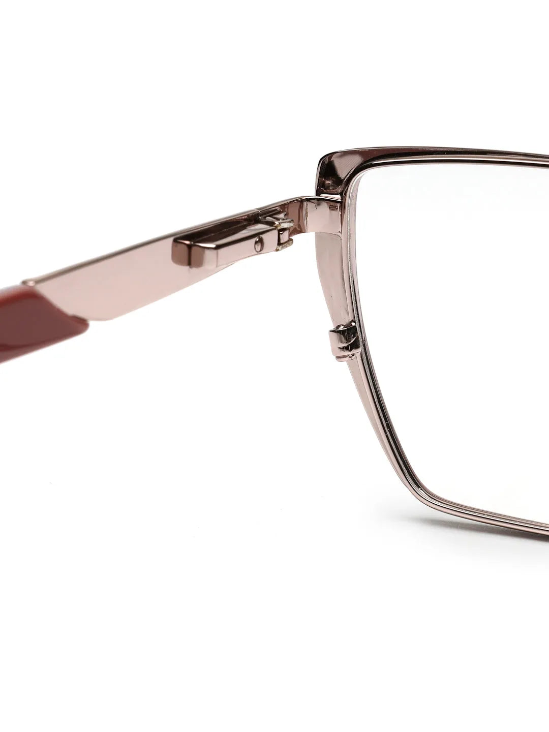 Luxury | Brown-Grey Medium Full Rim Square Eyeglasses for Women [Demo Lens]
