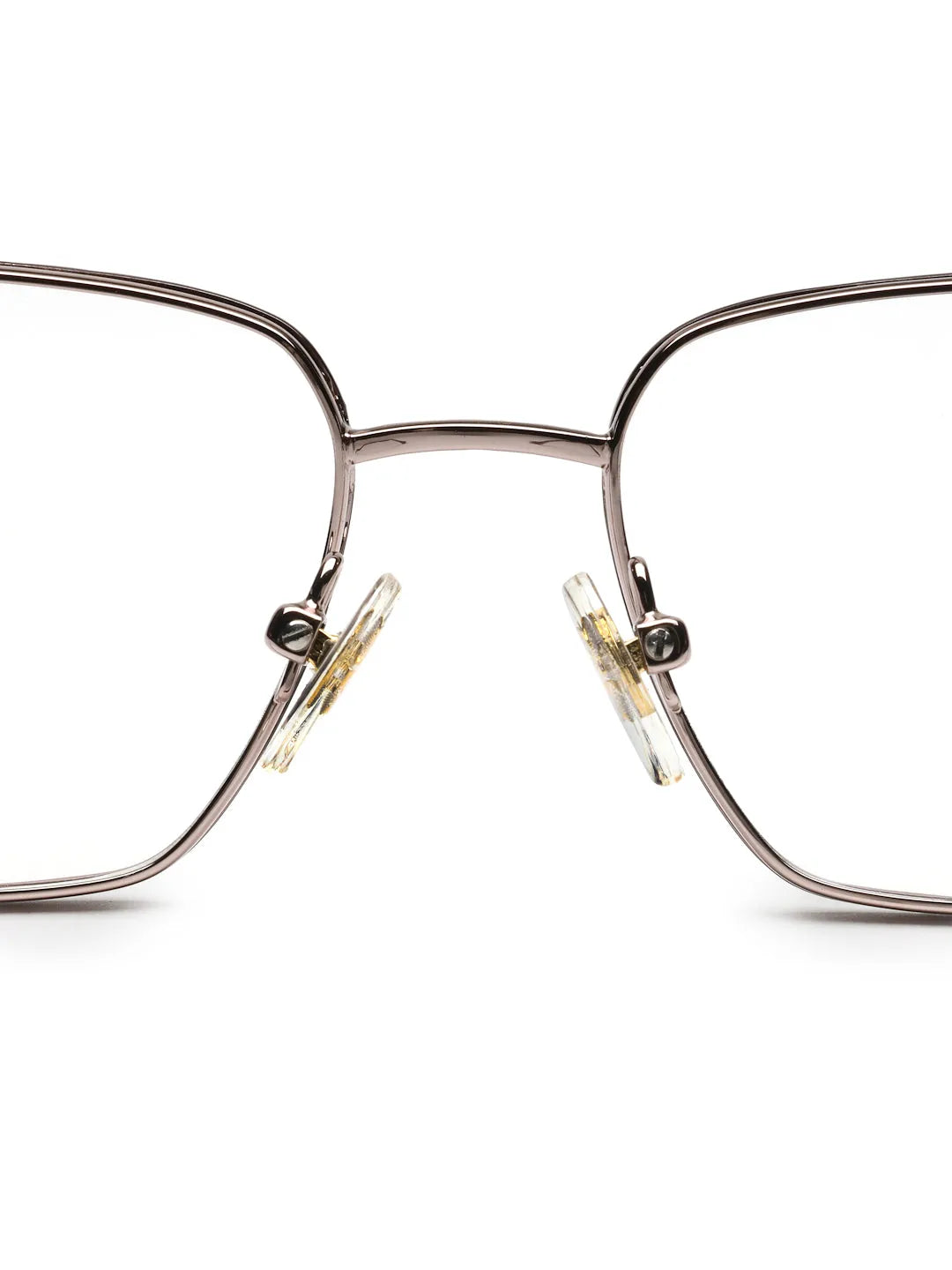 Luxury | Brown-Grey Medium Full Rim Square Eyeglasses for Women [Demo Lens]