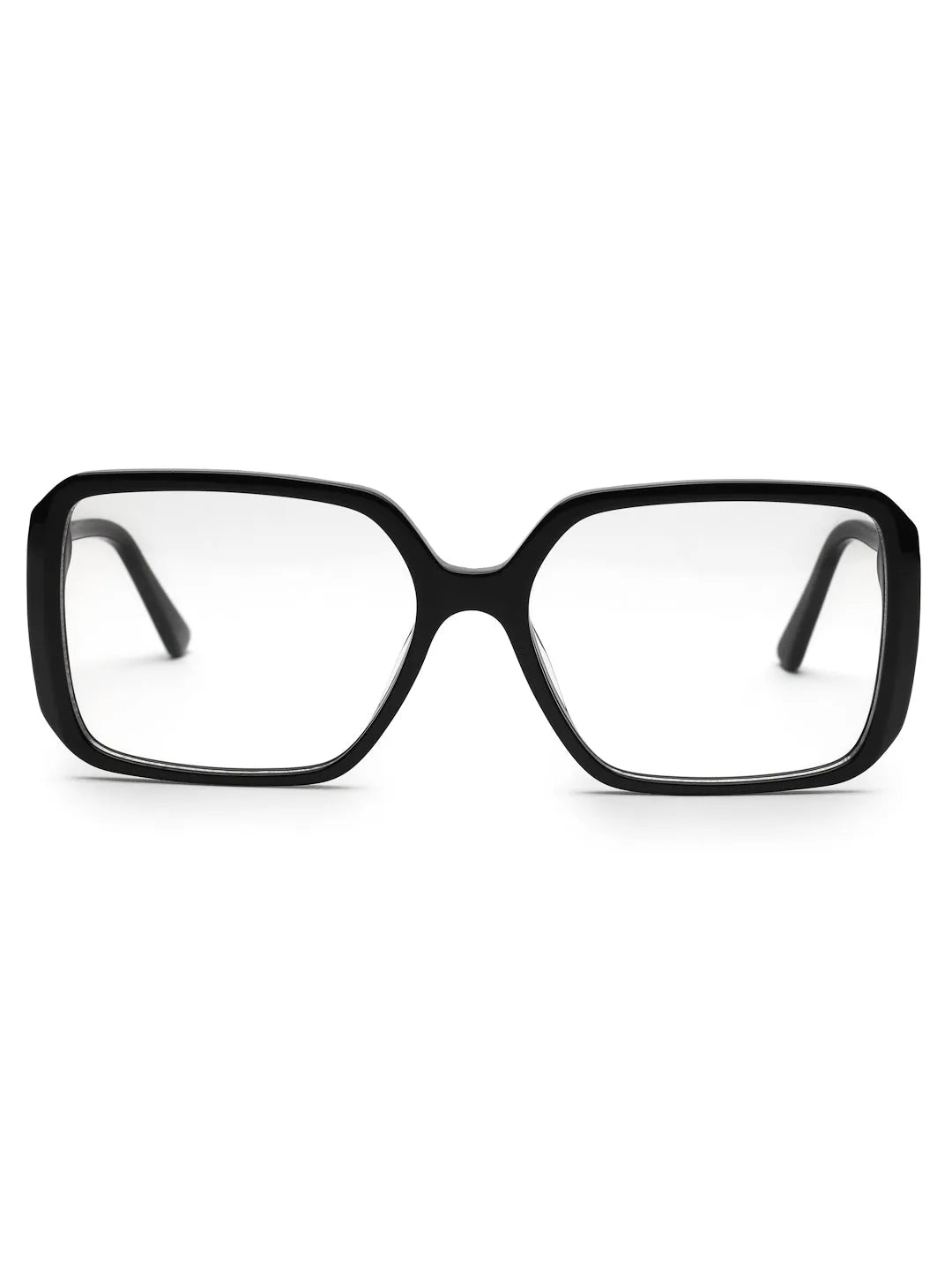 Luxury | Black Medium Full Rim Square Eyeglasses for Women [Demo Lens]
