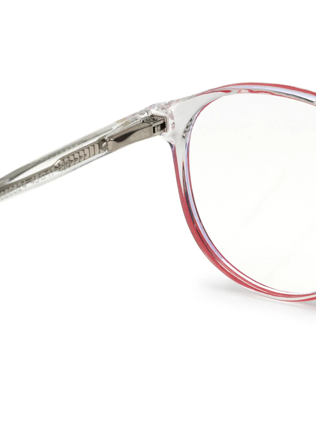 AB Junior | Transparent Pink Small Full Rim Round Eyeglasses for Kids [Blue Block]