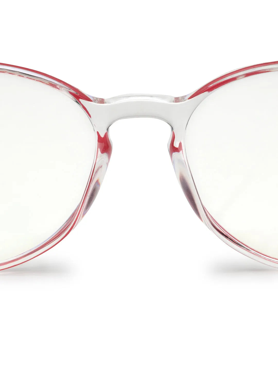 AB Junior | Transparent Pink Small Full Rim Round Eyeglasses for Kids [Blue Block]