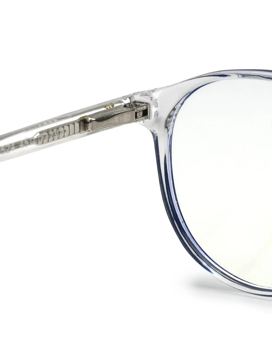 AB Junior | Transparent Black Small Full Rim Round Eyeglasses for Kids [Blue Block]