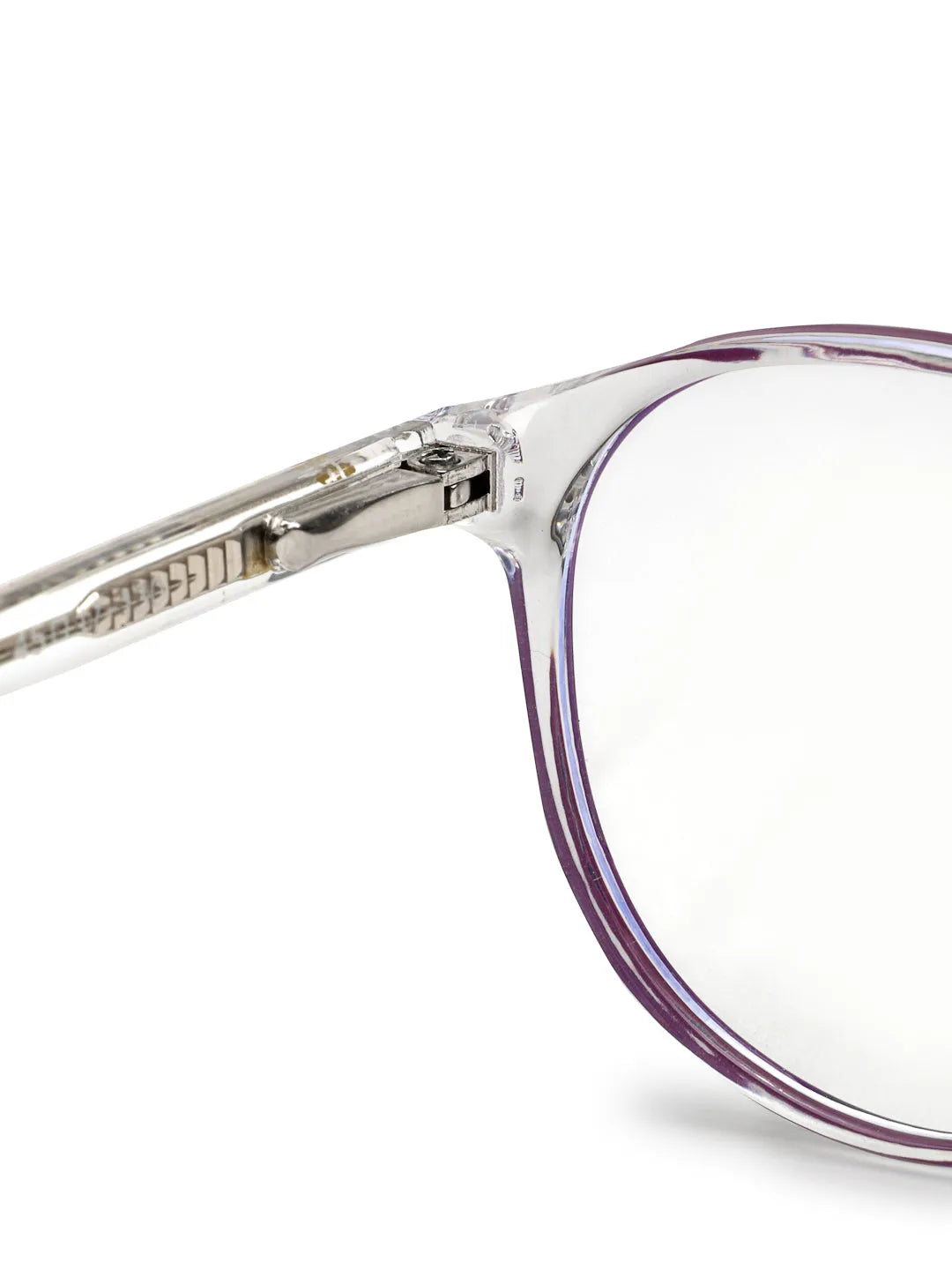 AB Junior | Transparent Purple Small Full Rim Round Eyeglasses for Kids [Blue Block]
