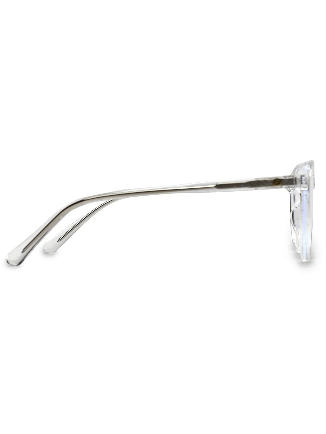 AB Junior | Transparent White Small Full Rim Round Eyeglasses for Kids [Blue Block]