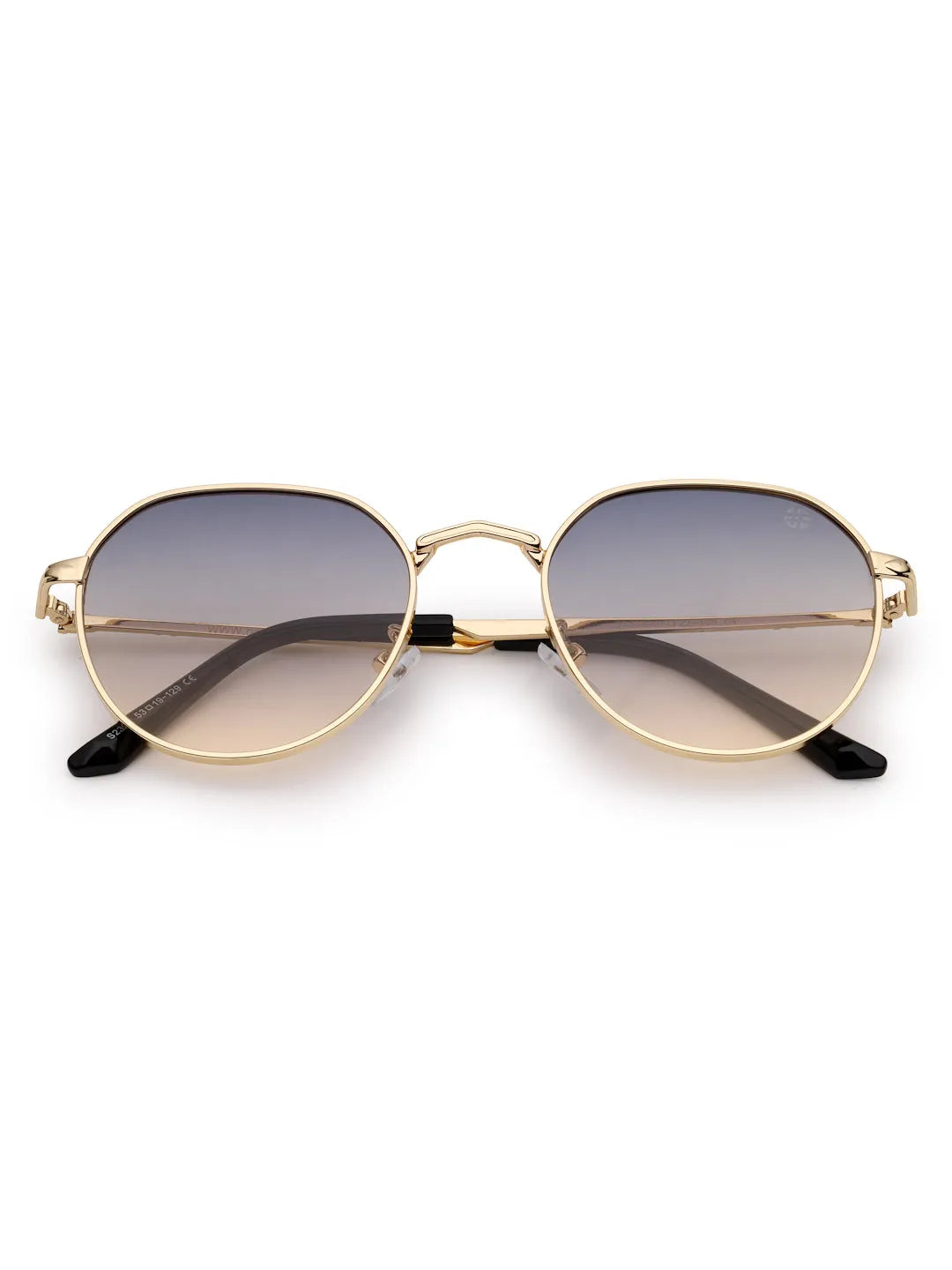 Veylara | Gradient Grey & Brown Medium Full Rim Oval Sunglasses for Men [UV-protected]