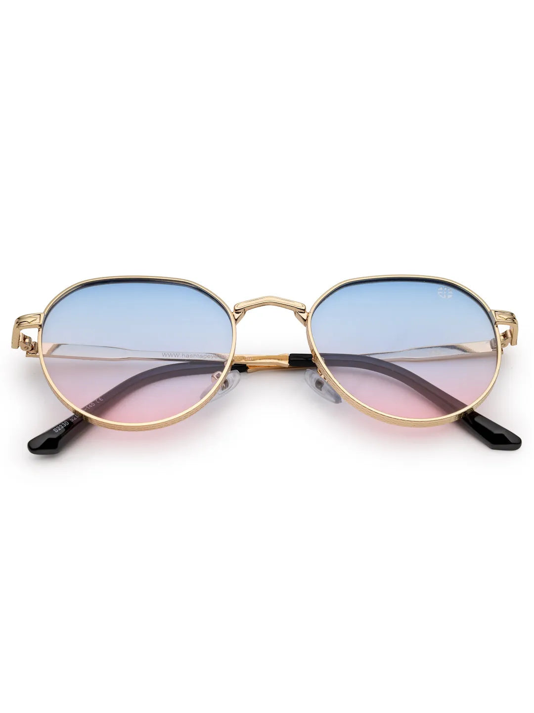 Ithon | Golden Medium Full Rim Oval Sunglasses for Men [UV-protected]