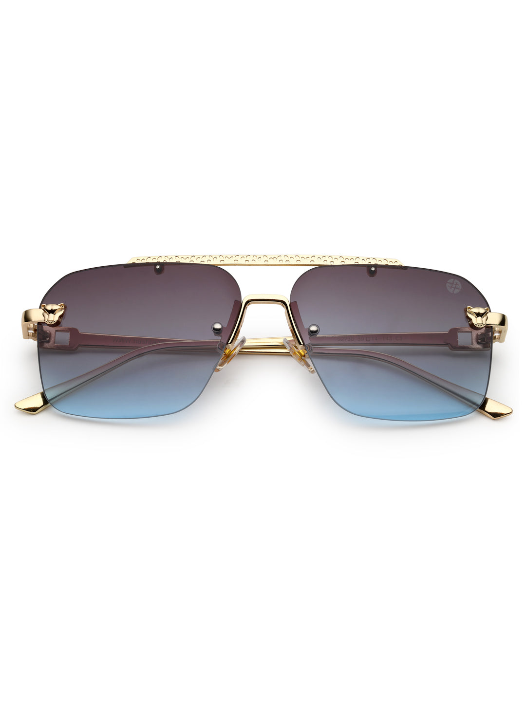 Pyre | Black Medium Rim Less Square Sunglasses for Men [UV-protected]