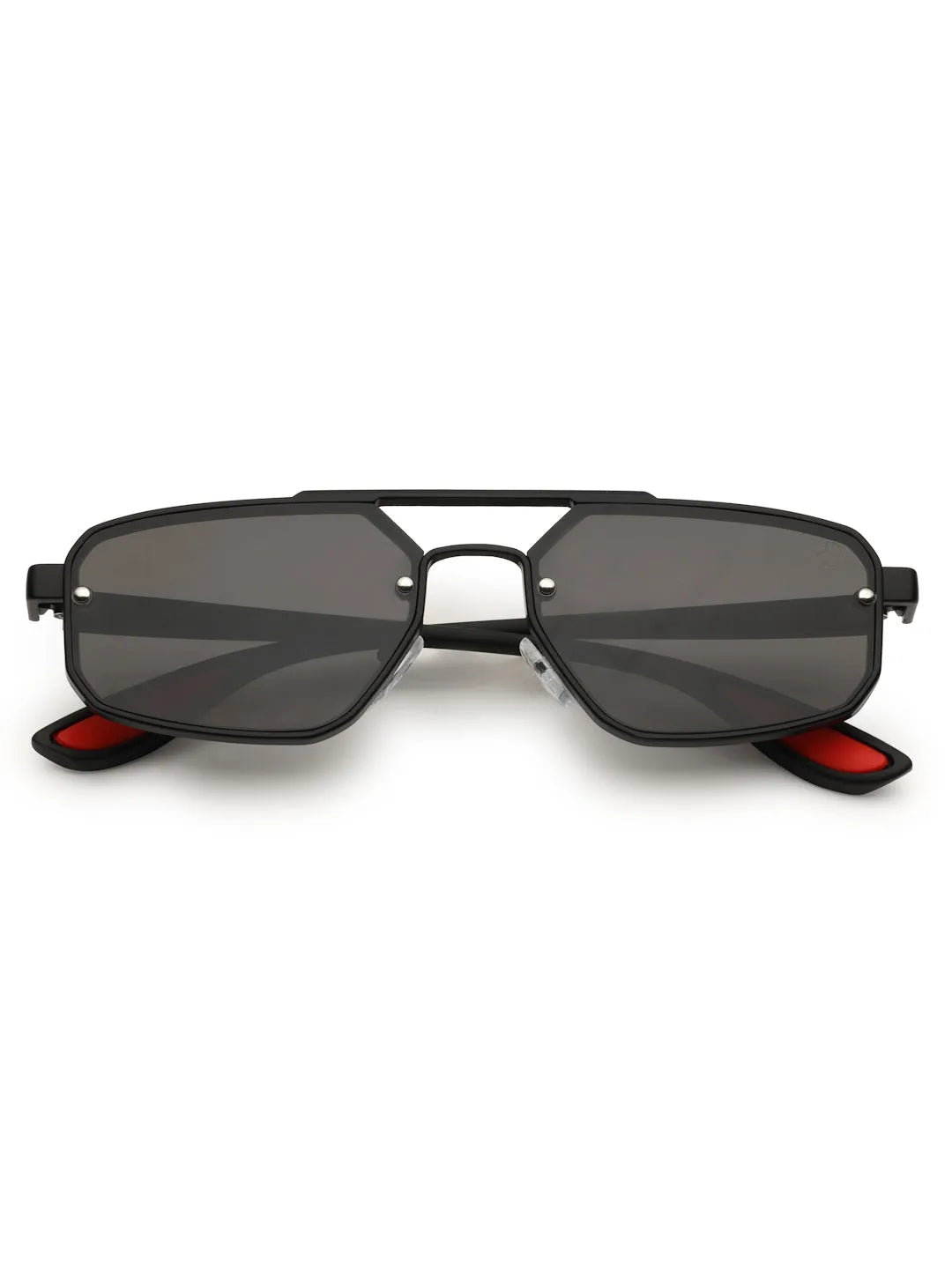 Shadron | Black Medium Full Rim Rectangle Sunglasses for Men [UV-protected]