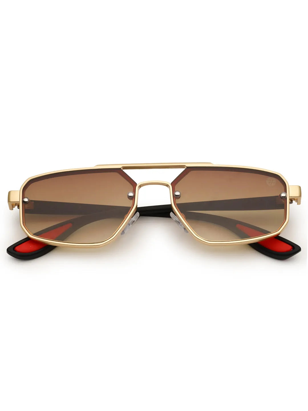 Shadron | Gredient Brown Medium Full Rim Rectangle Sunglasses for Men [UV-protected]