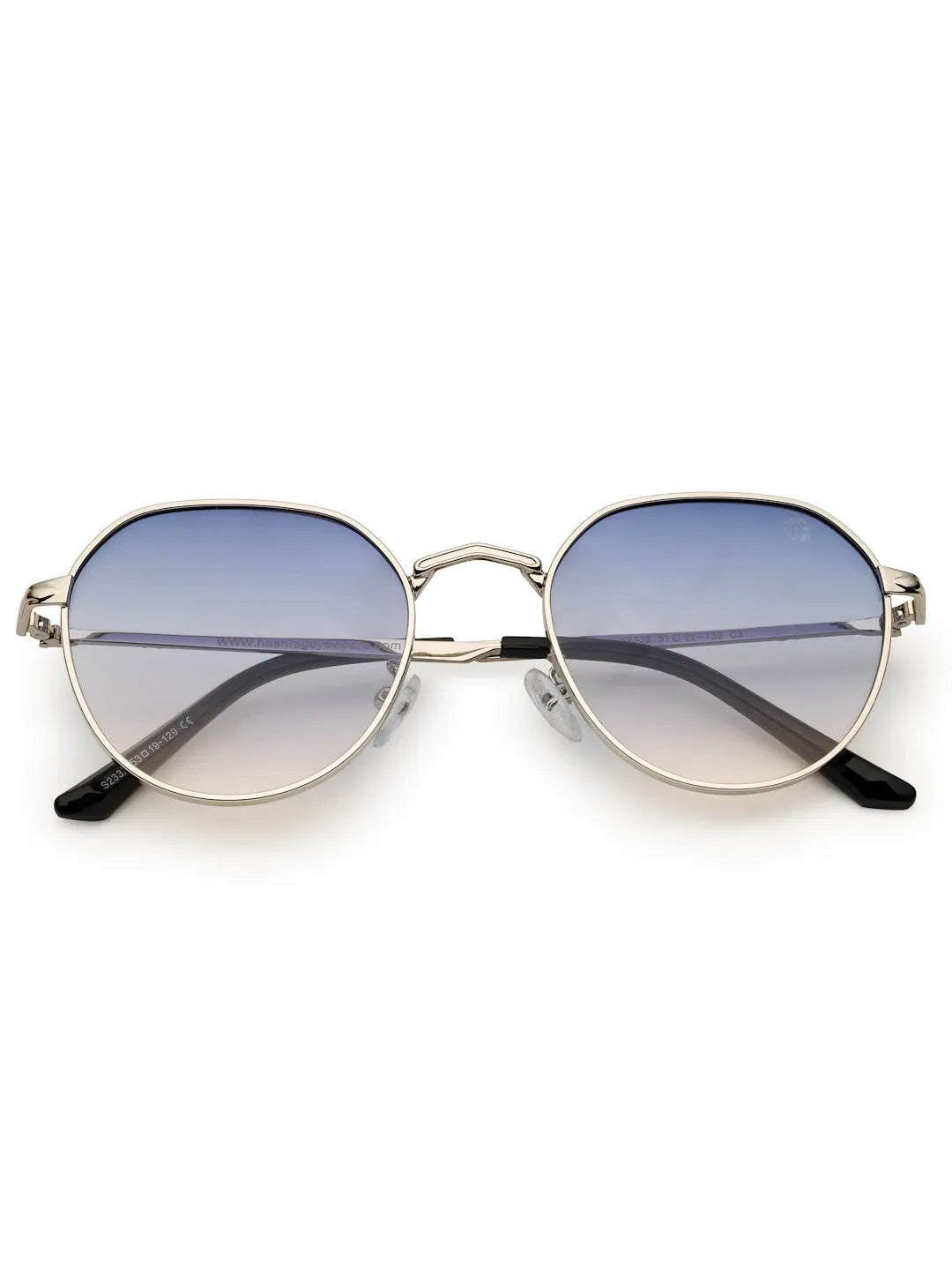 Veylara | Gradient Blue Medium Full Rim Oval Sunglasses for Men [UV-protected]