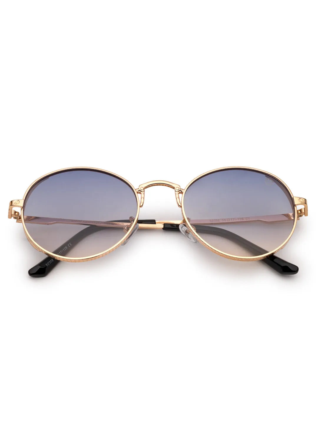 Ignisia | Gradient Grey & Brown Medium Full Rim Oval Sunglasses for Men [UV-protected]