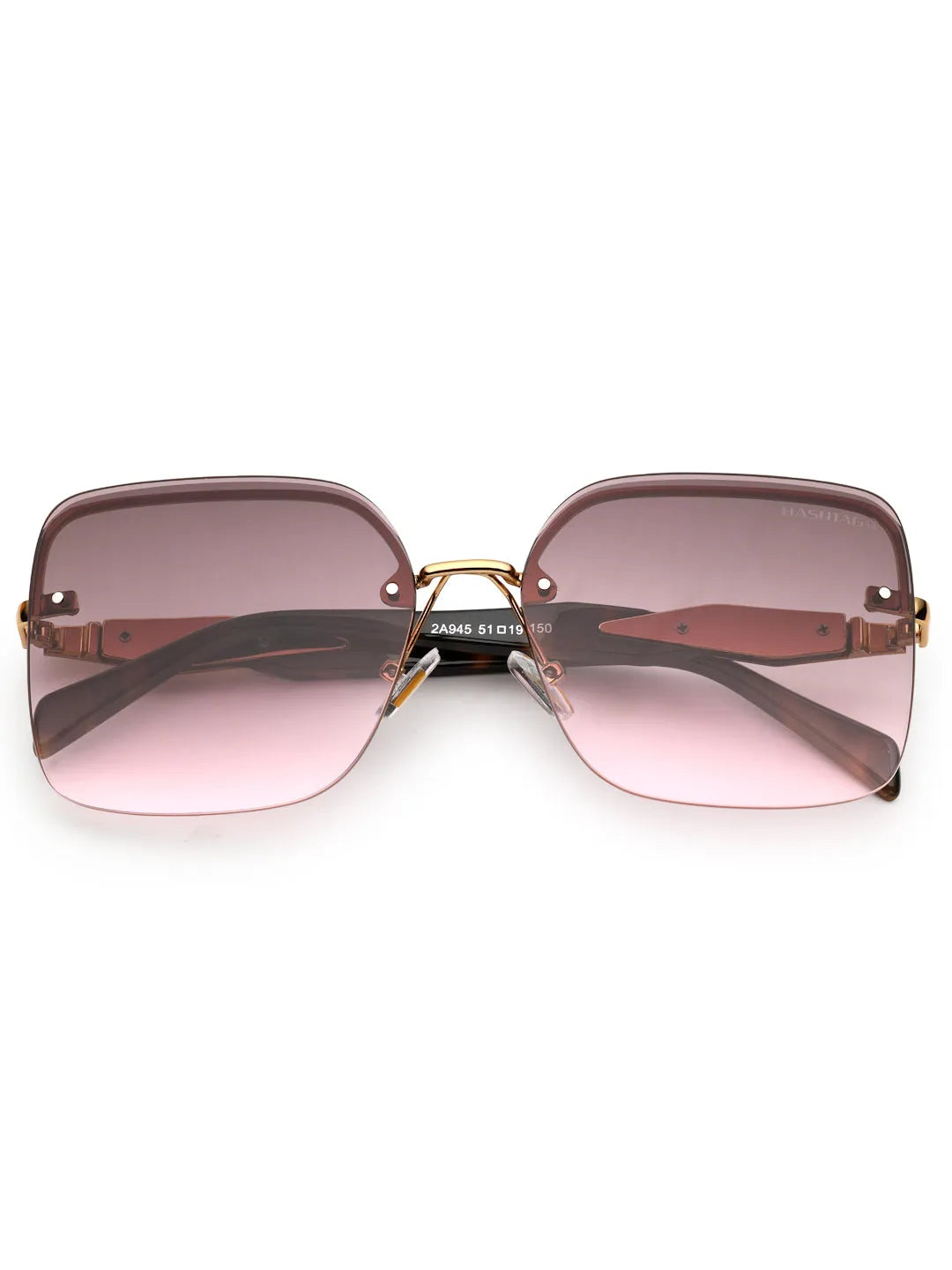 Parion | Gradient Brown & Pink Medium Full Rim Oversized Sunglasses for Women [UV-protected]
