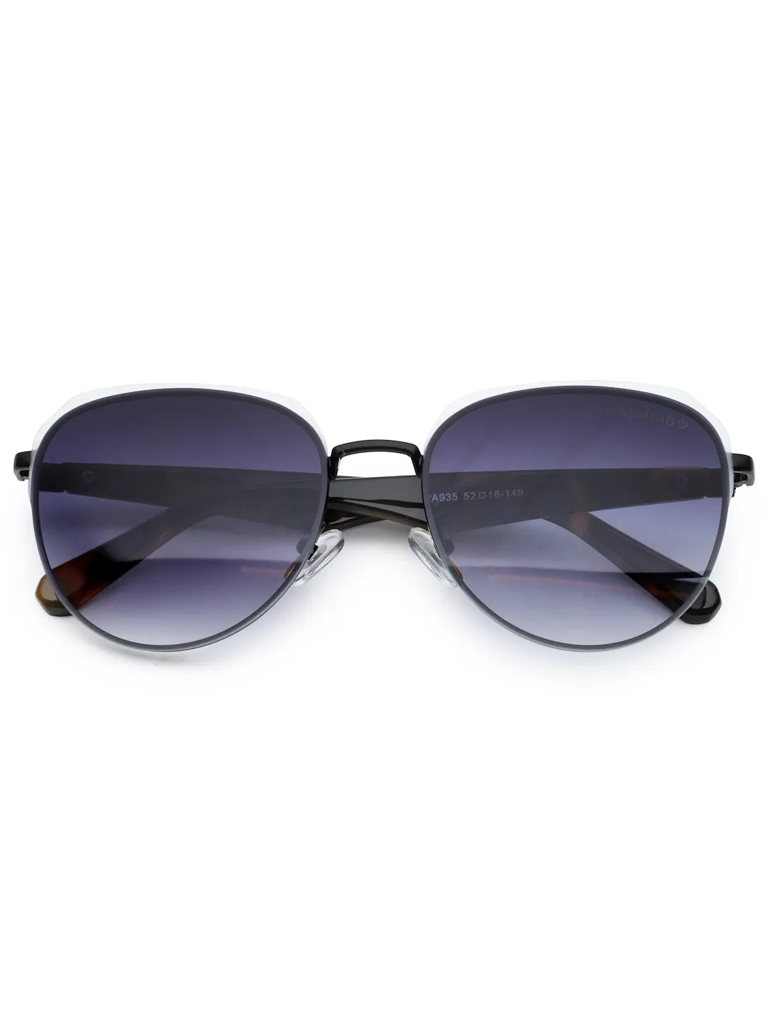 Eclipra | Gradient Black Large Full Rim Oval Sunglasses for Women [UV-protected]