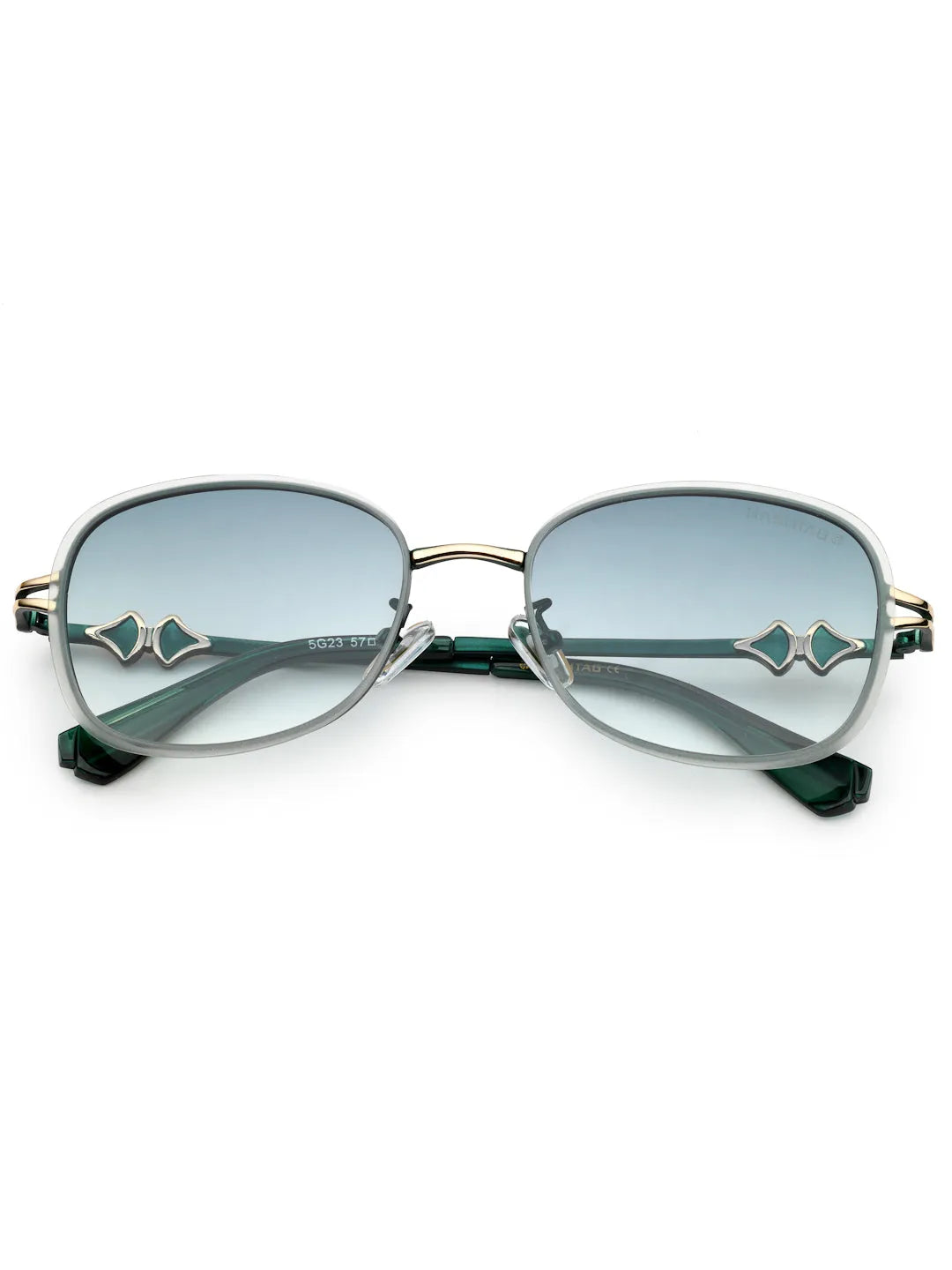 Crypta | Green Medium Full Rim Oval Sunglasses for Women [UV-protected]