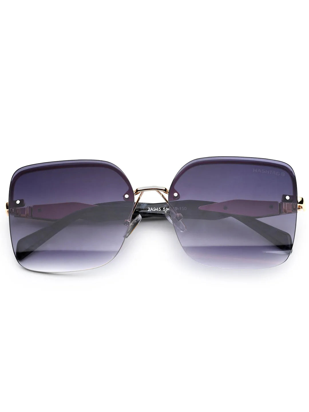 Parion | Gradient Black Medium Full Rim Oversized Sunglasses for Women [UV-protected]